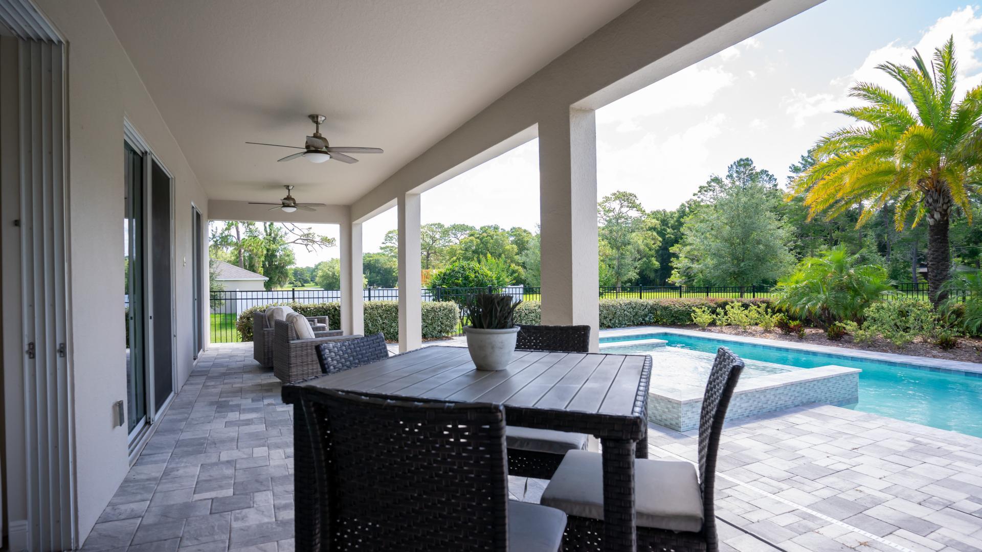 Select an extended lanai for dining al fresco and watch the sunset.