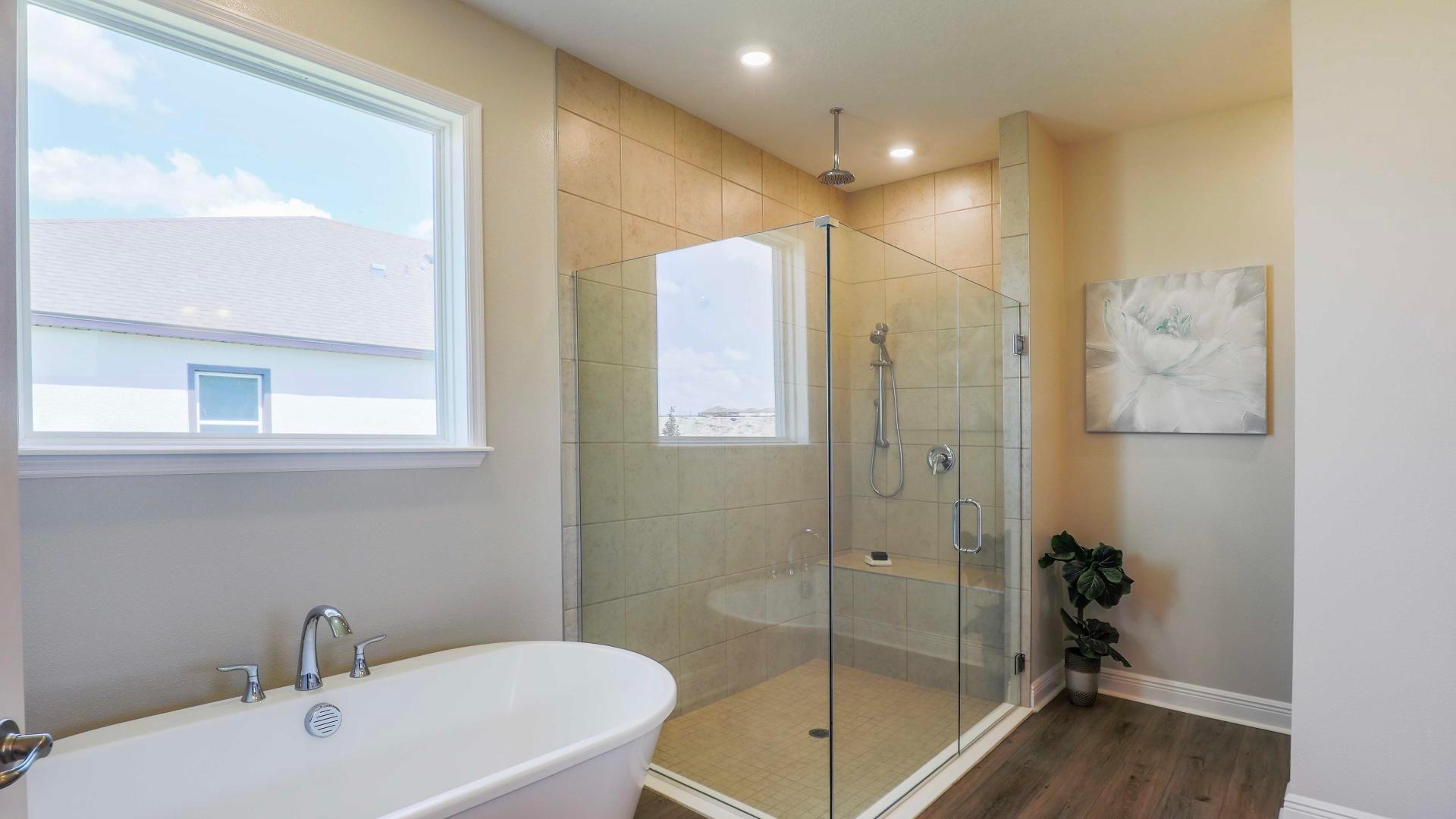 You can have a spa day any day after working in Tampa with a luxury master bath.