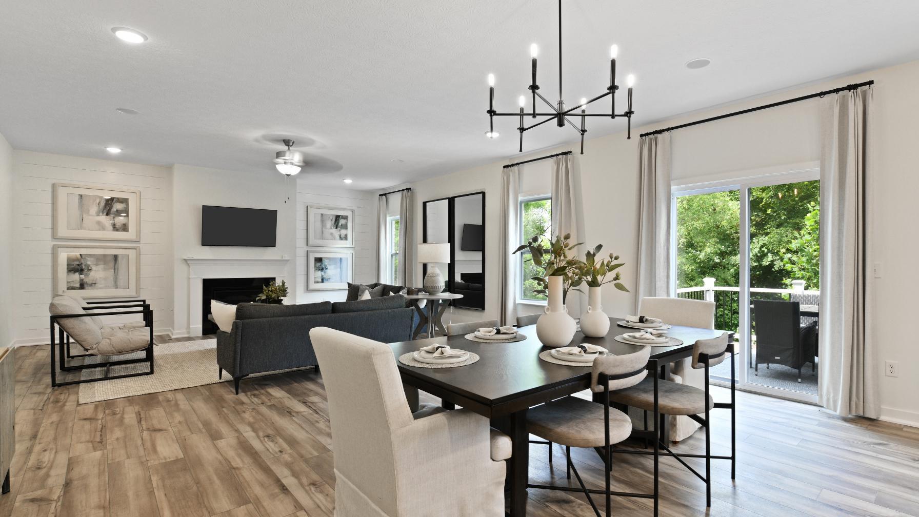 The family room and kitchen flow seamlessly into one another, making the first floor of your home the space where everyone wants to gather.