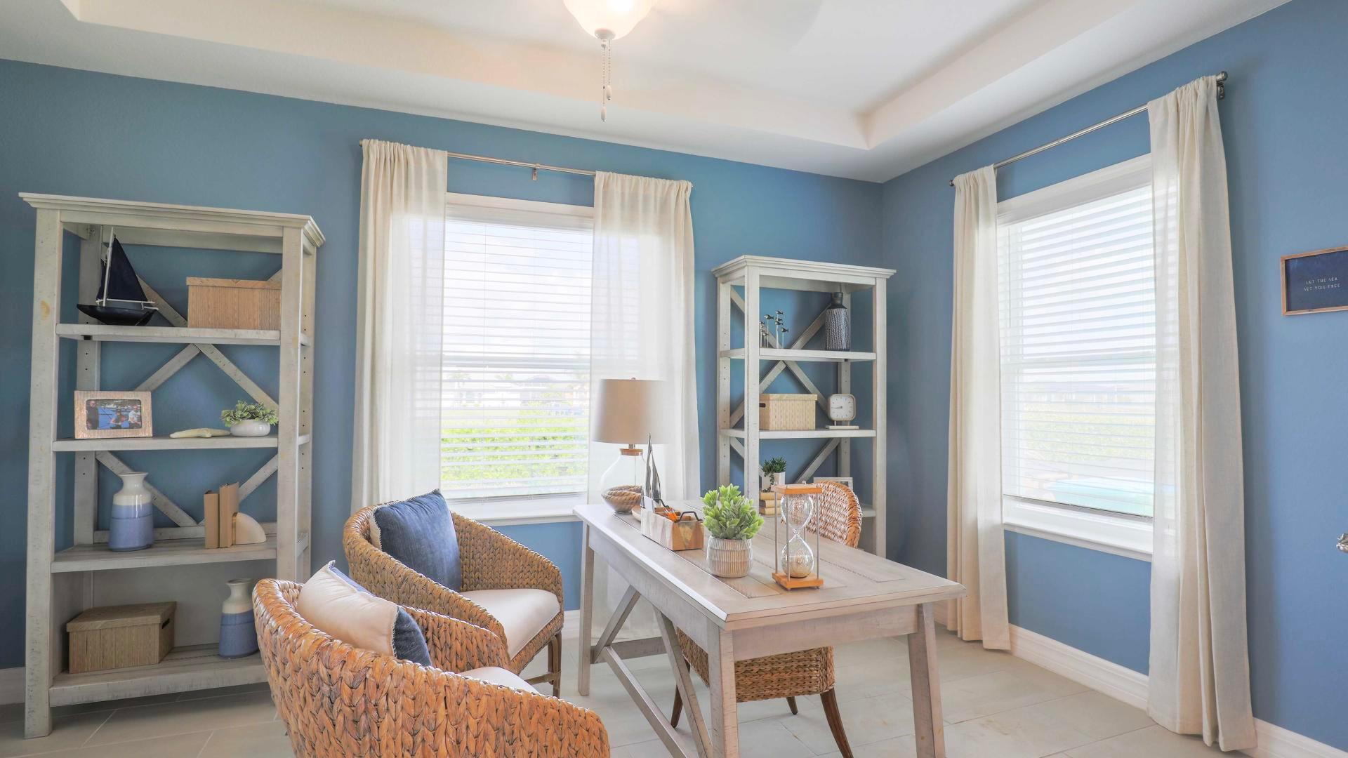 Turn the flex space into an office or study.