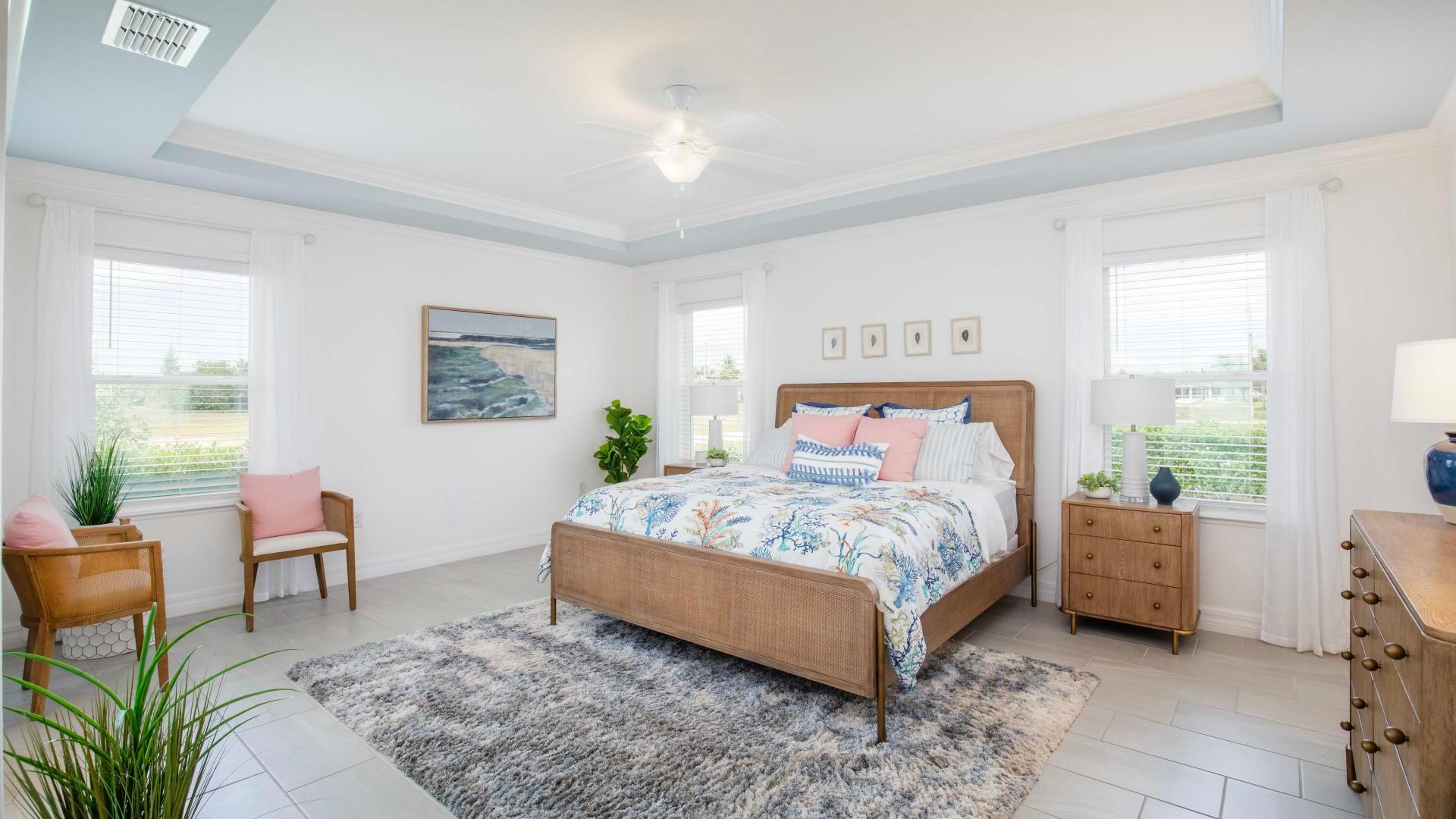 Your master suite is sure to become a personal sanctuary.