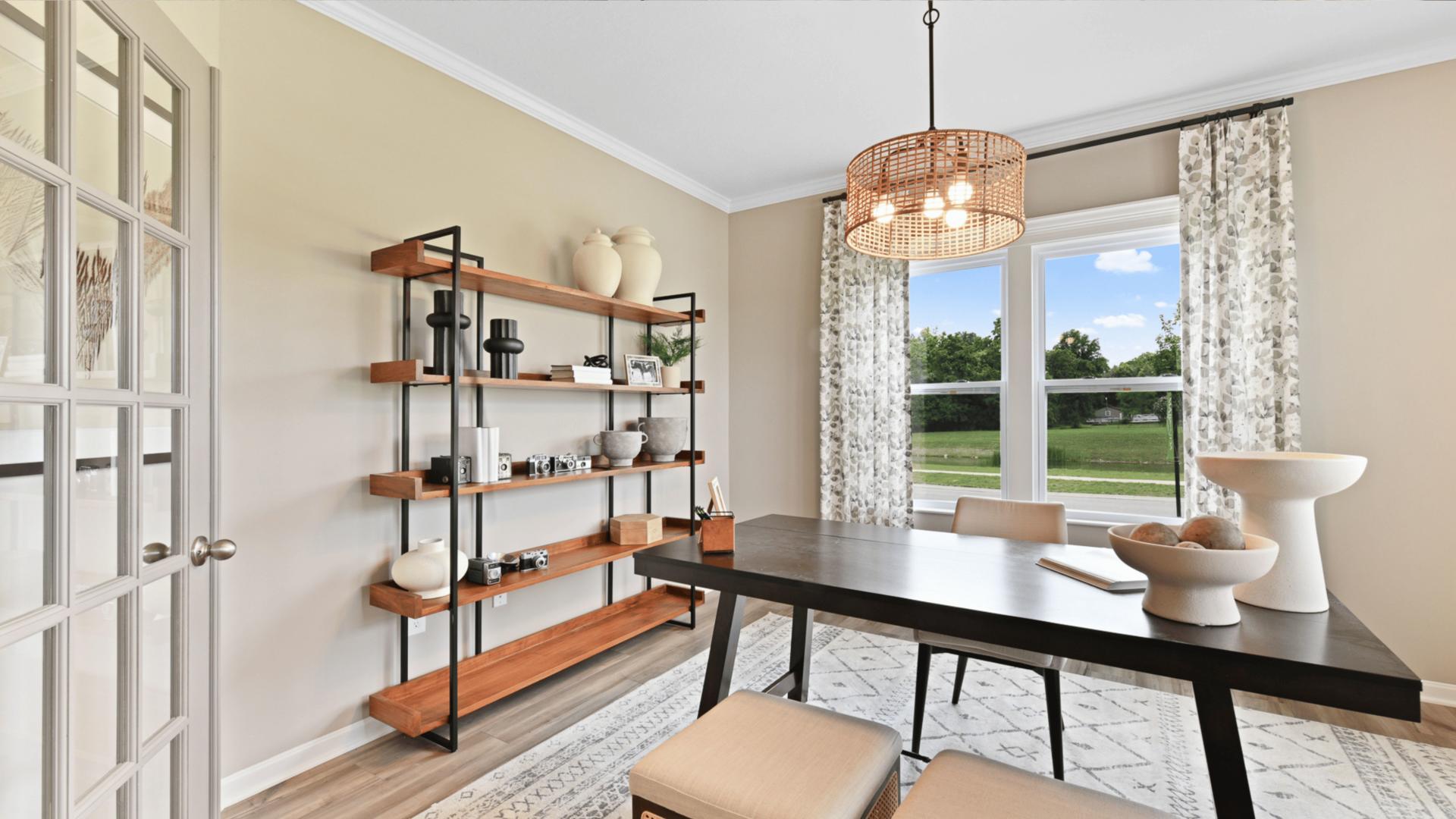 Flex spaces make it easy to step away for a phone call or have a home office.