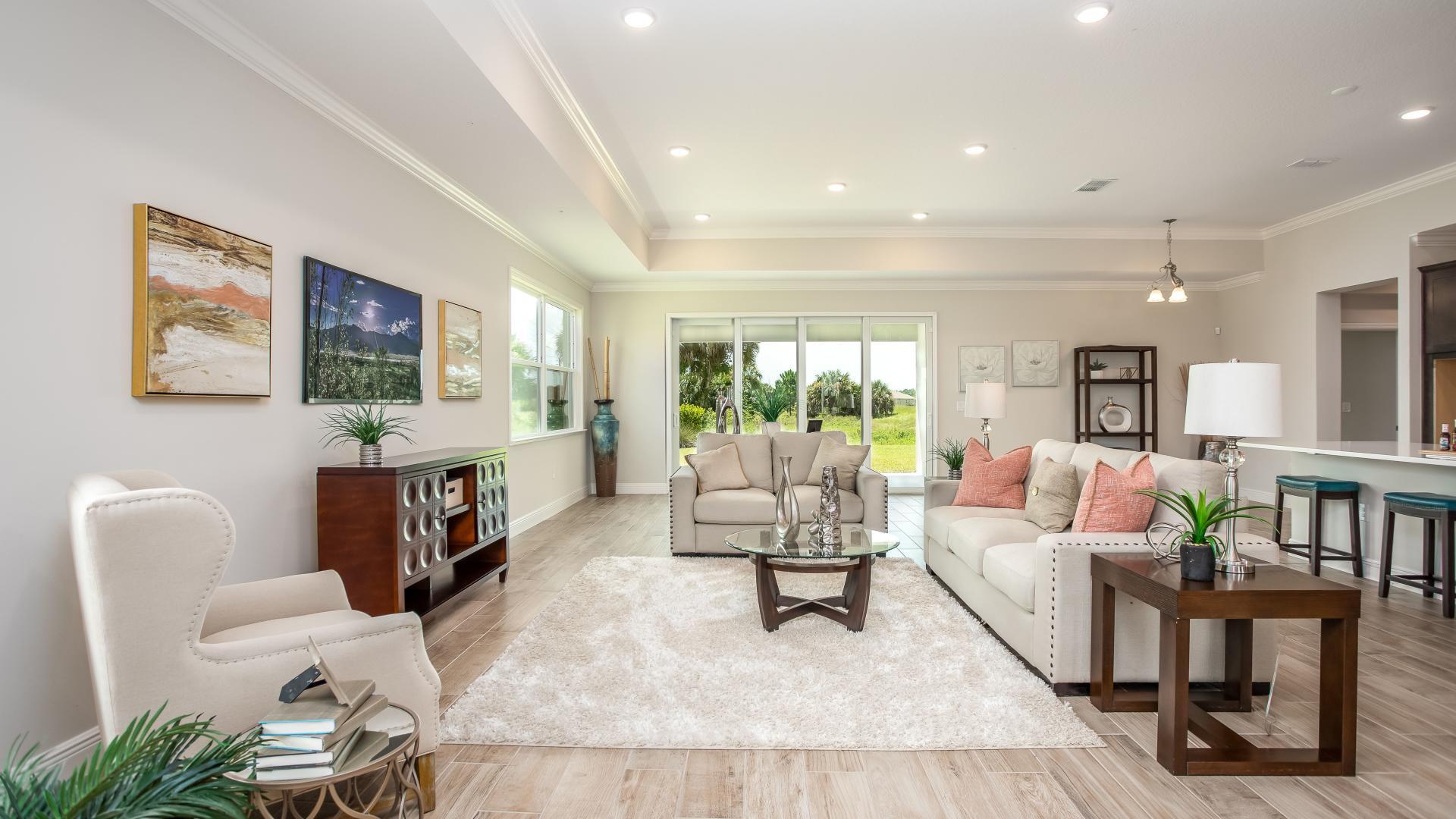 Open-concept floor plans make it easy to entertain friends and family.