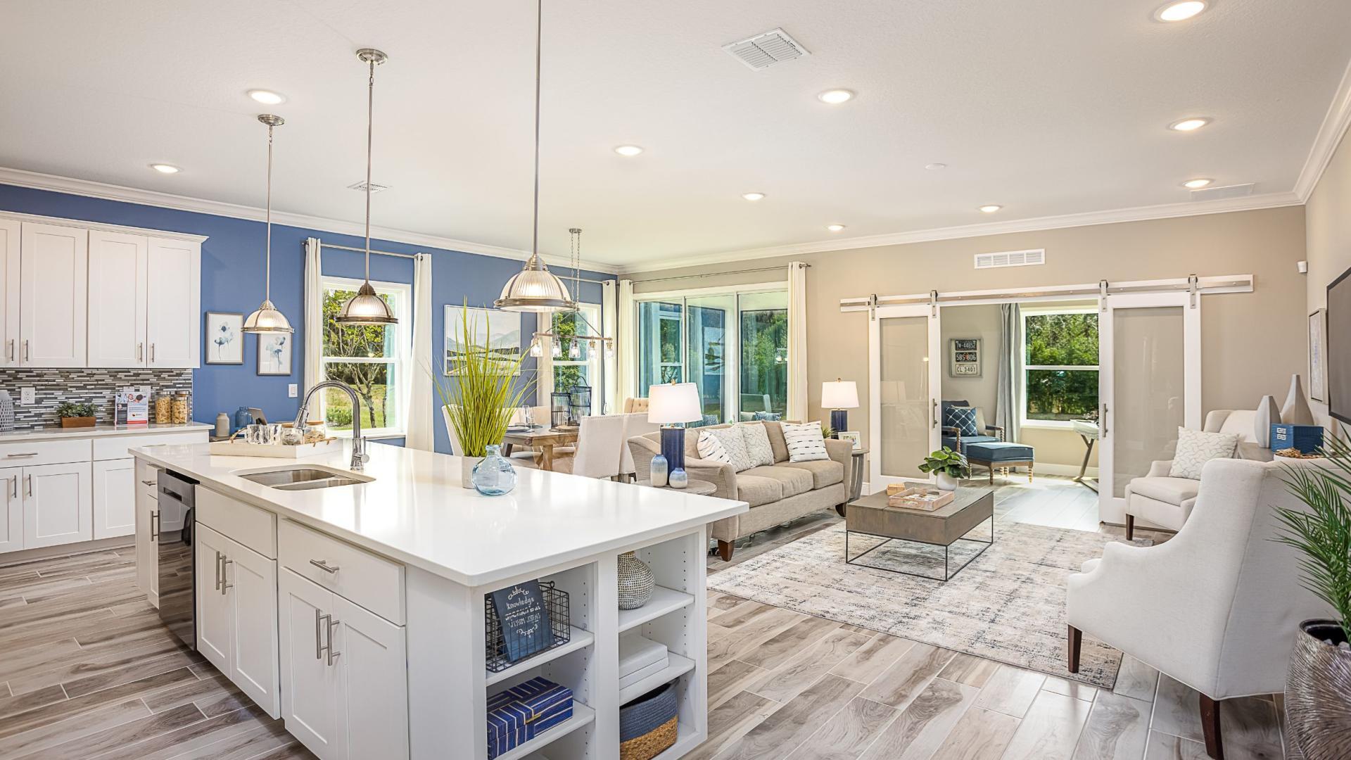 Open floor plans make it easy to make dinner and still be together with family and friends.