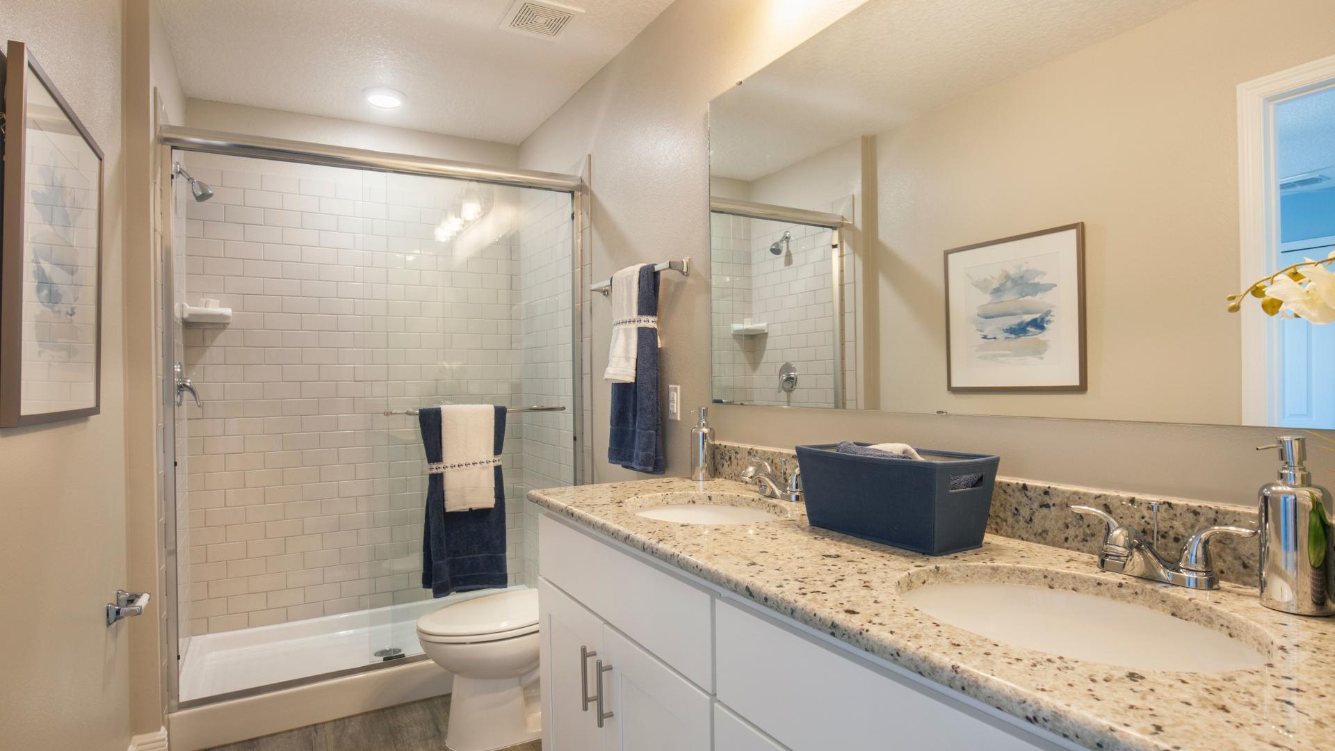 Mornings just got a lot easier with enough bathroom space for everyone to get ready.