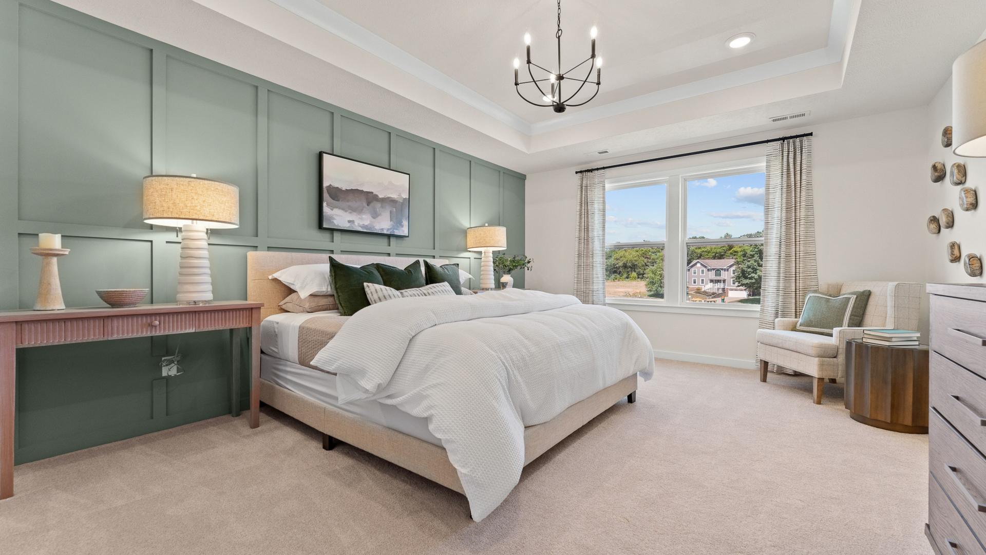 Retreat to your master suite at the end of the day.