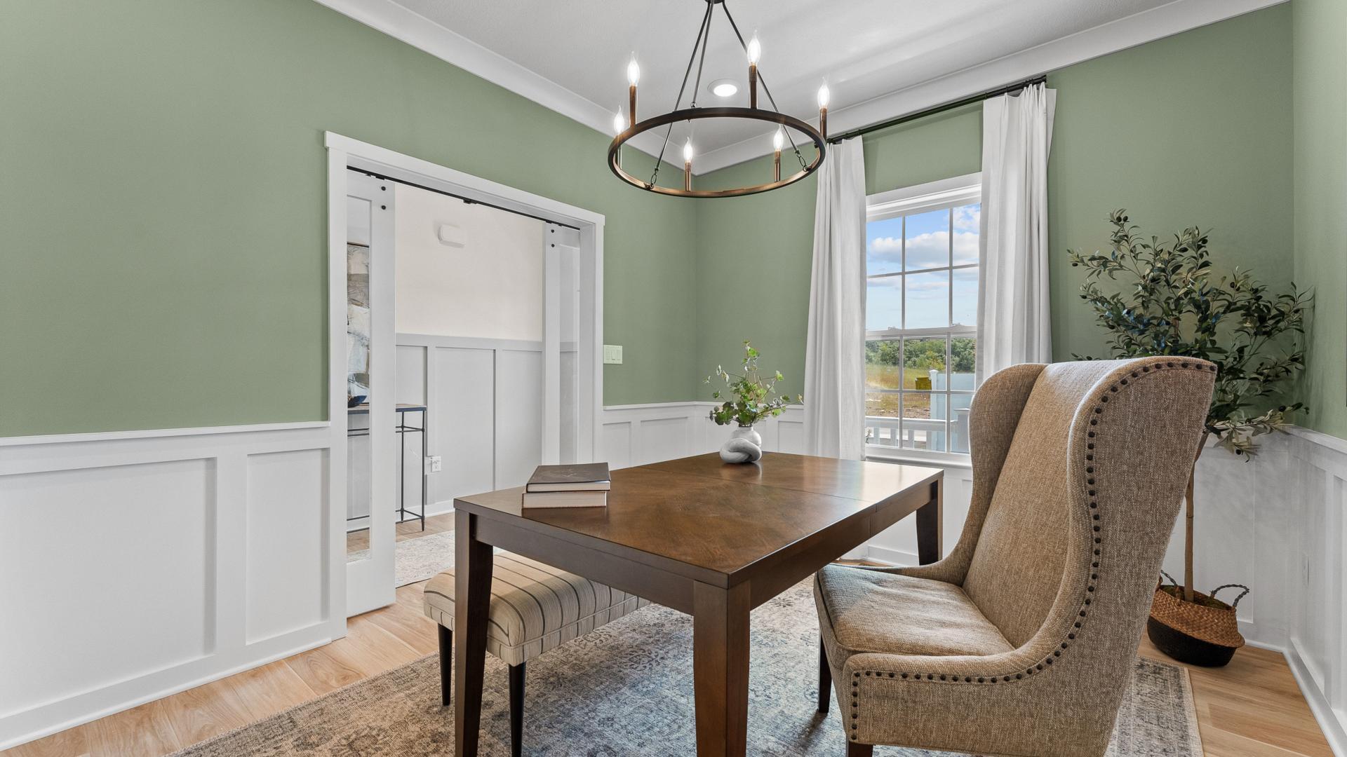 Flex spaces make it easy to step away for a phone call in your home office.