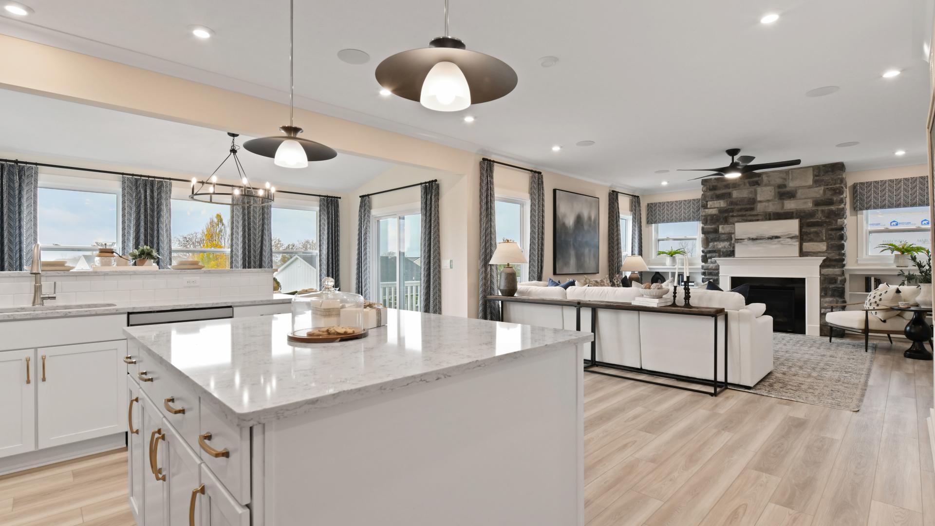 Every home style will have an open floor plan and many feature flex space on the main level.