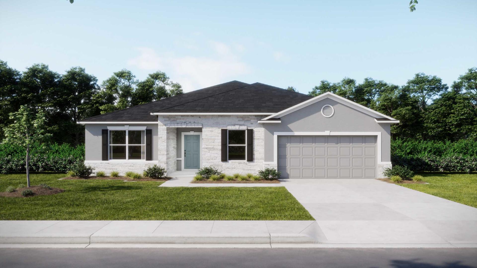 Elevation: B Opt Stone
