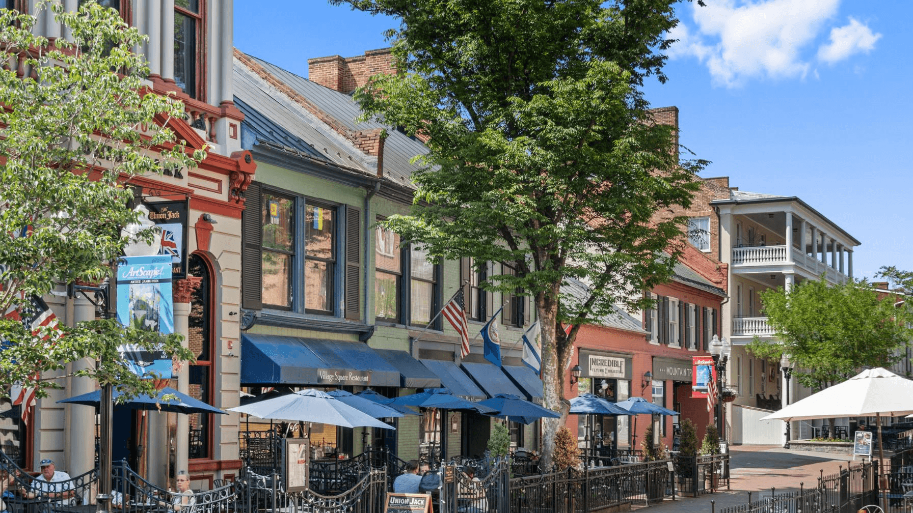 Old Town features over 30 restaurants, including live music and breweries.