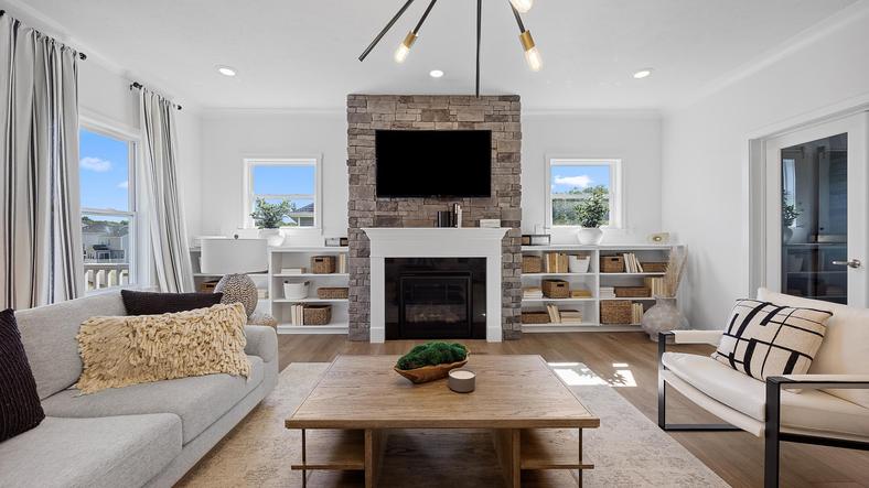 Personalize your family room with a fireplace, additional windows or built-in bo