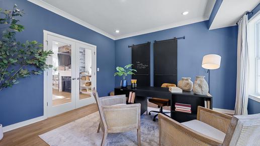 Flex spaces for a home office, gym, or play room.