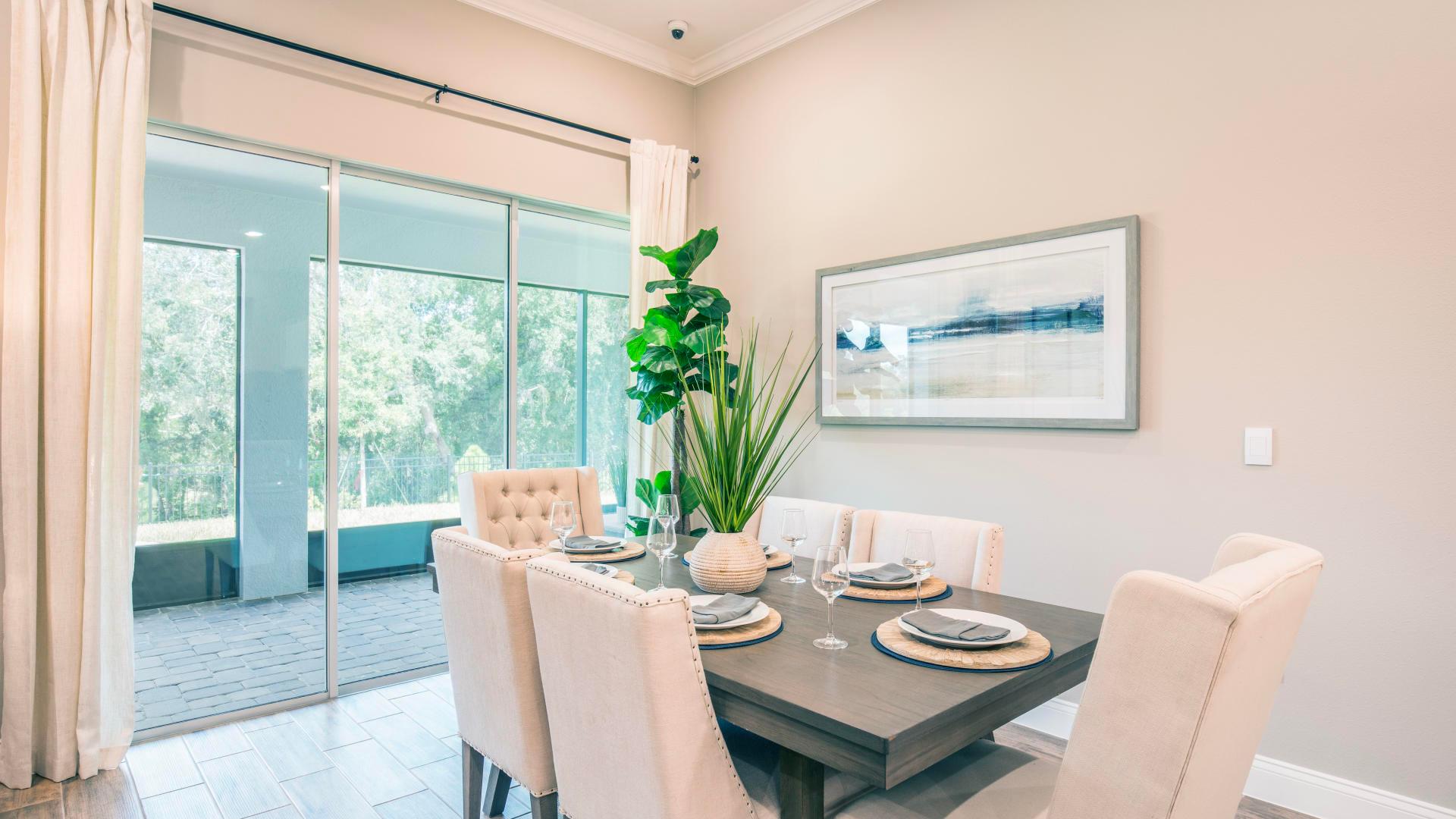 Select extra space for entertaining and casual dining.