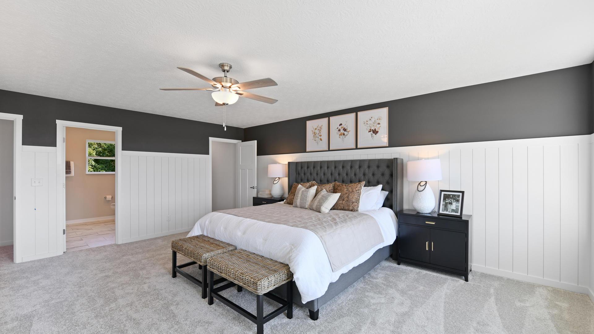 Retreat to your private master bedroom at the end of the day.