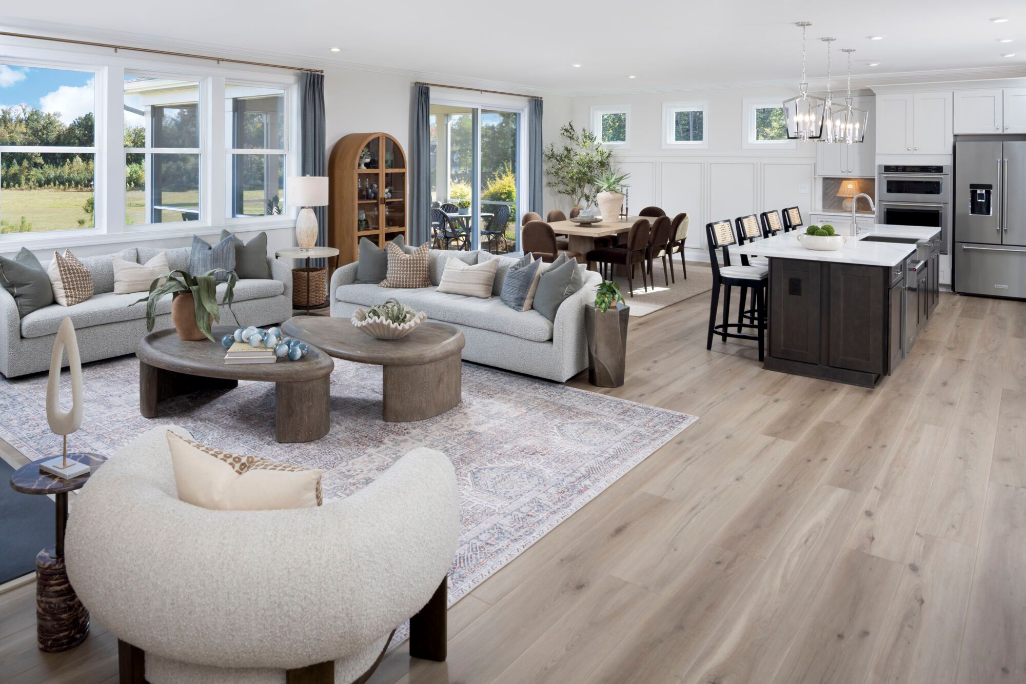 Prescott Model great room and kitchen