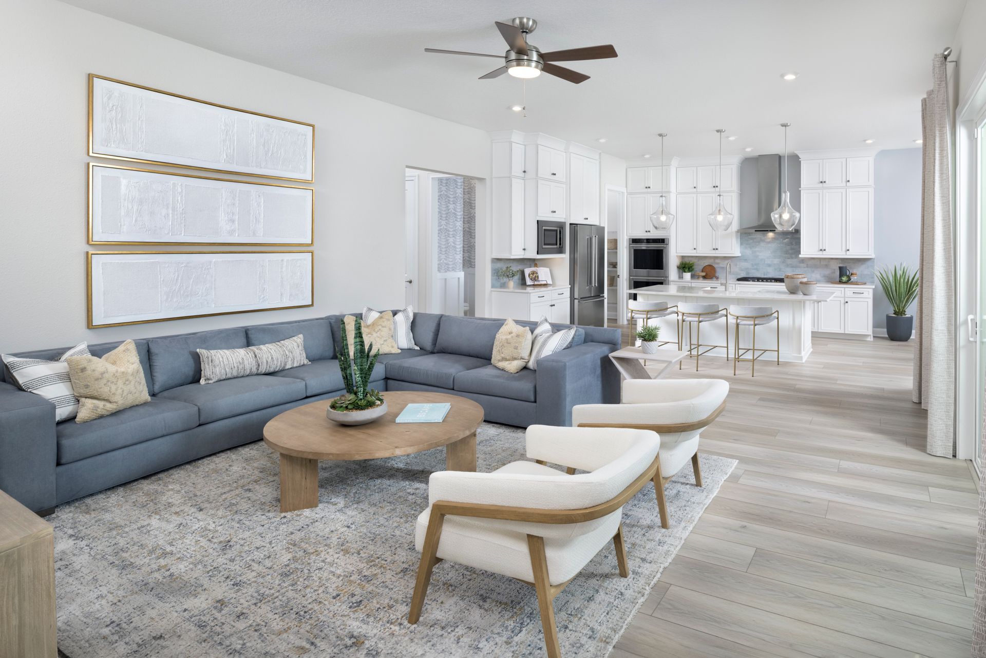 Rowan Model Great Room and Kitchen