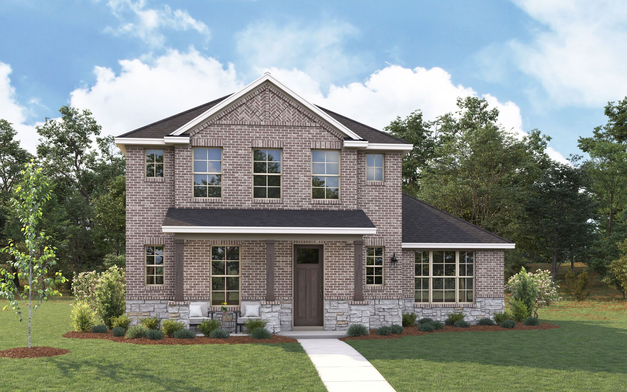 The Granbury - Hill Country with Stone Elevation