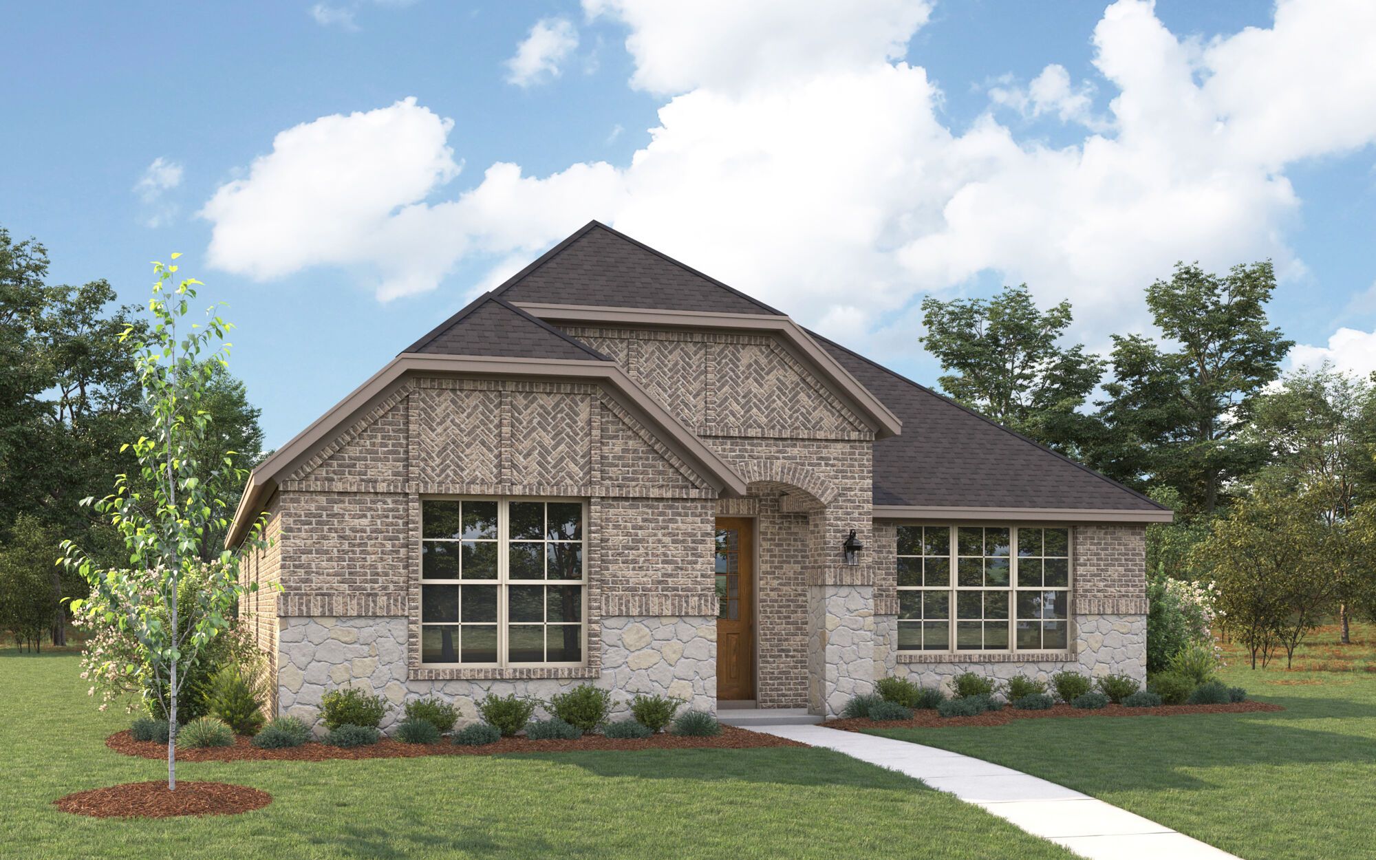 The Buchanan - Tudor with Stone Elevation