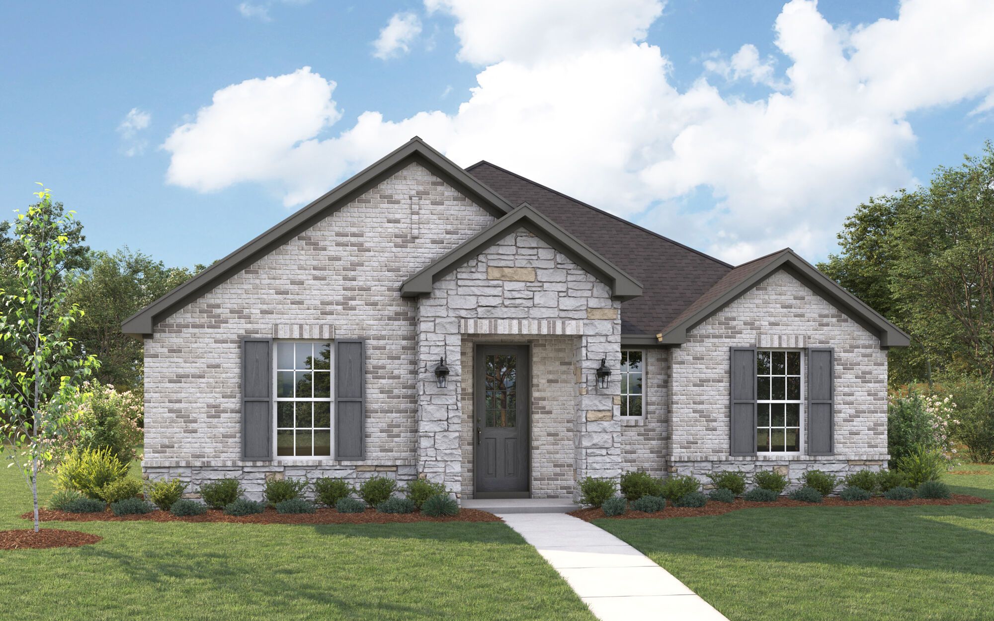 The Conroe - Traditional with Stone Elevation