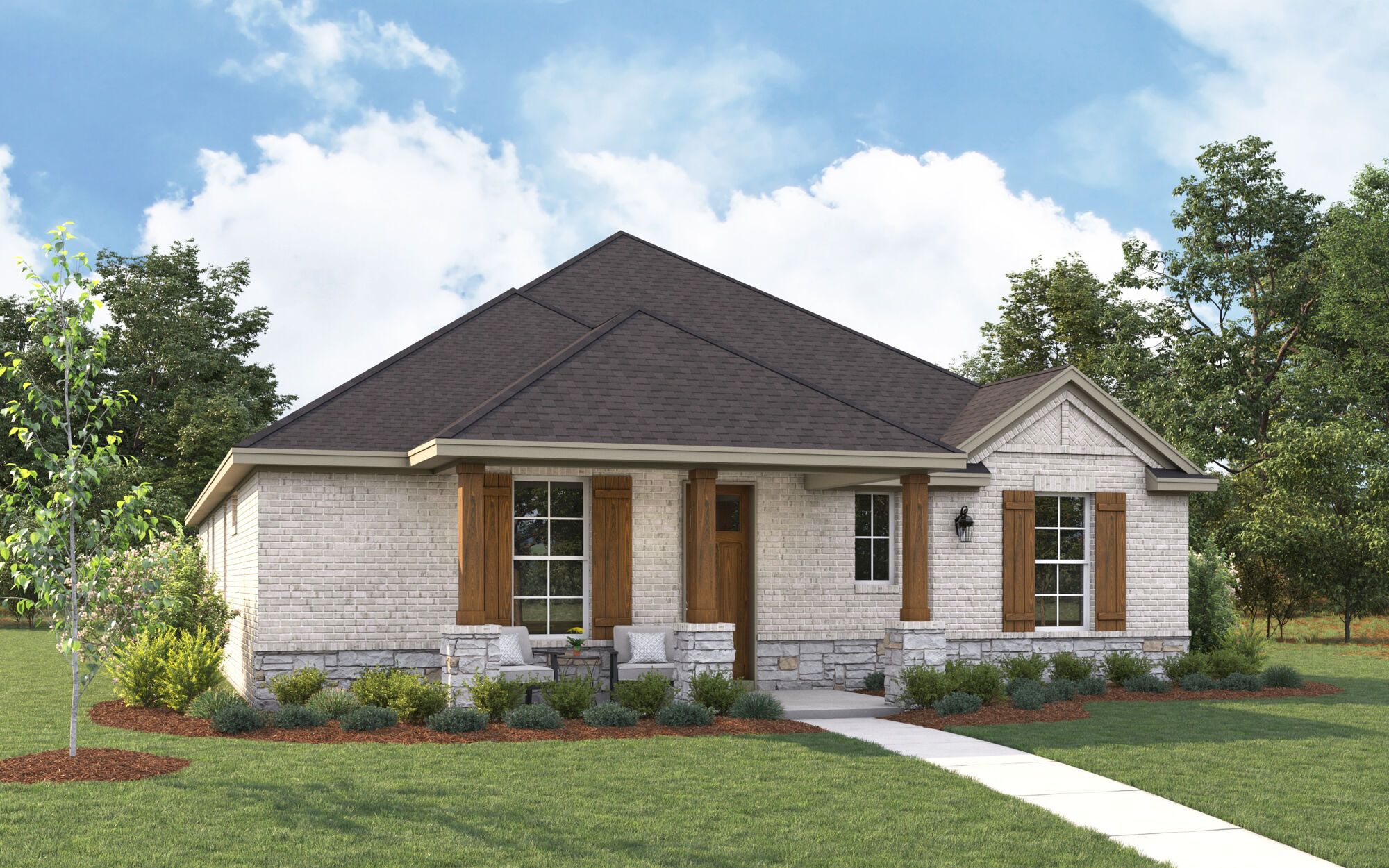 The Conroe - Hill Country with Stone Elevation