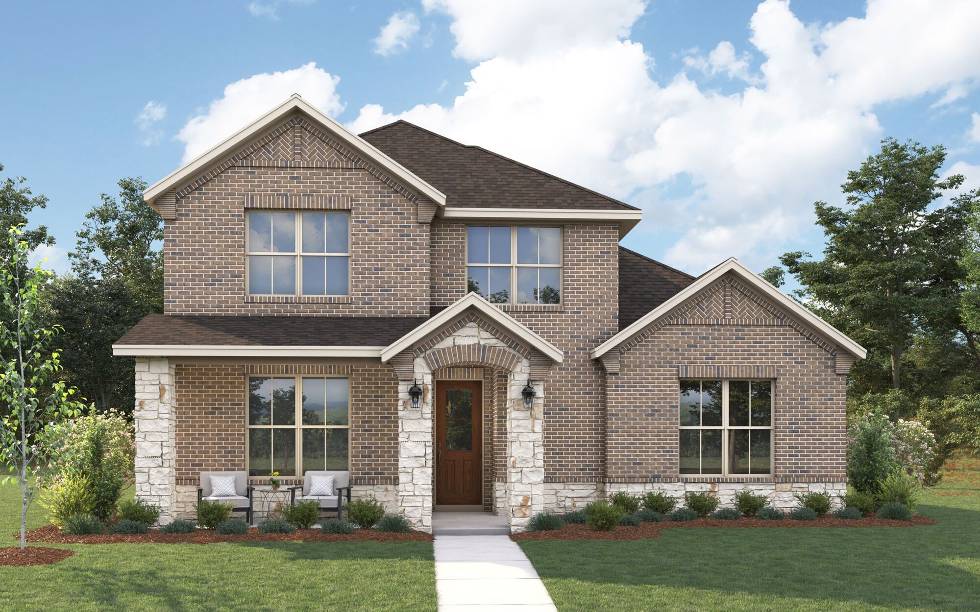 The Lavon - Old World with Stone Elevation