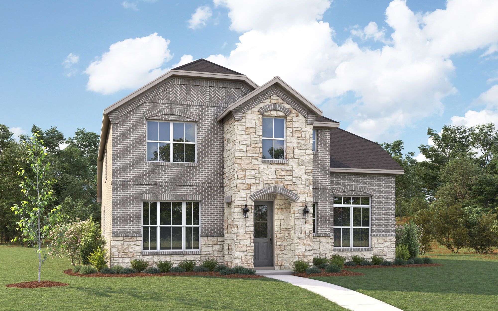 The Livingston - Old World with Stone Elevation