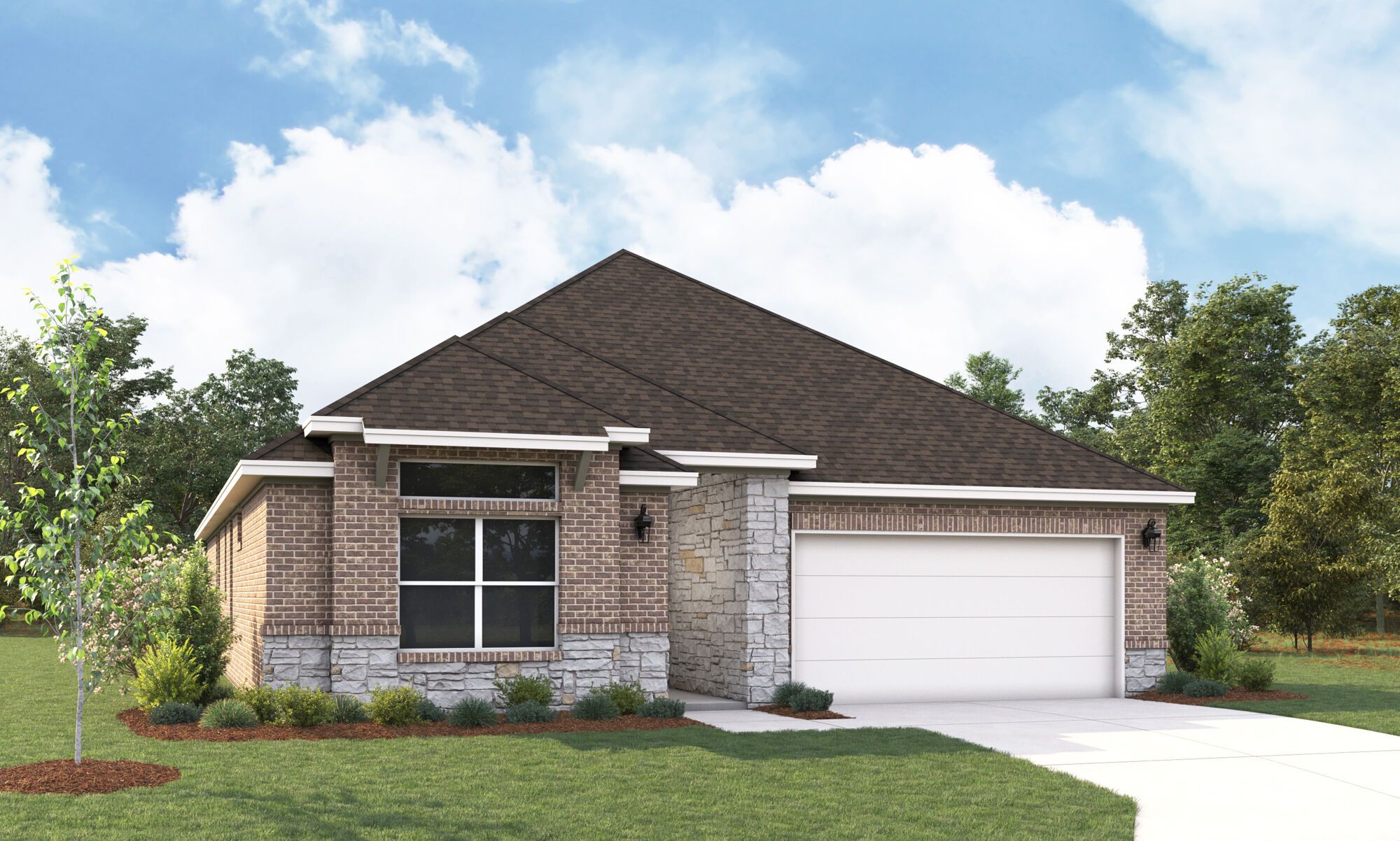 The Bianca - Modern with Stone Elevation