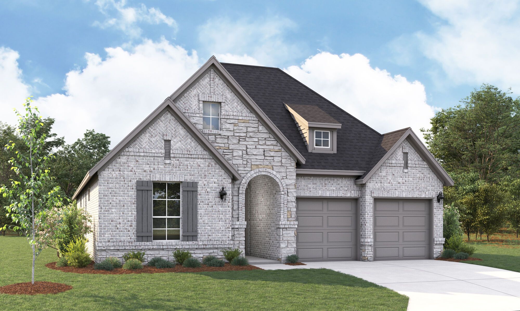 The Bianca - Tudor with Stone Elevation