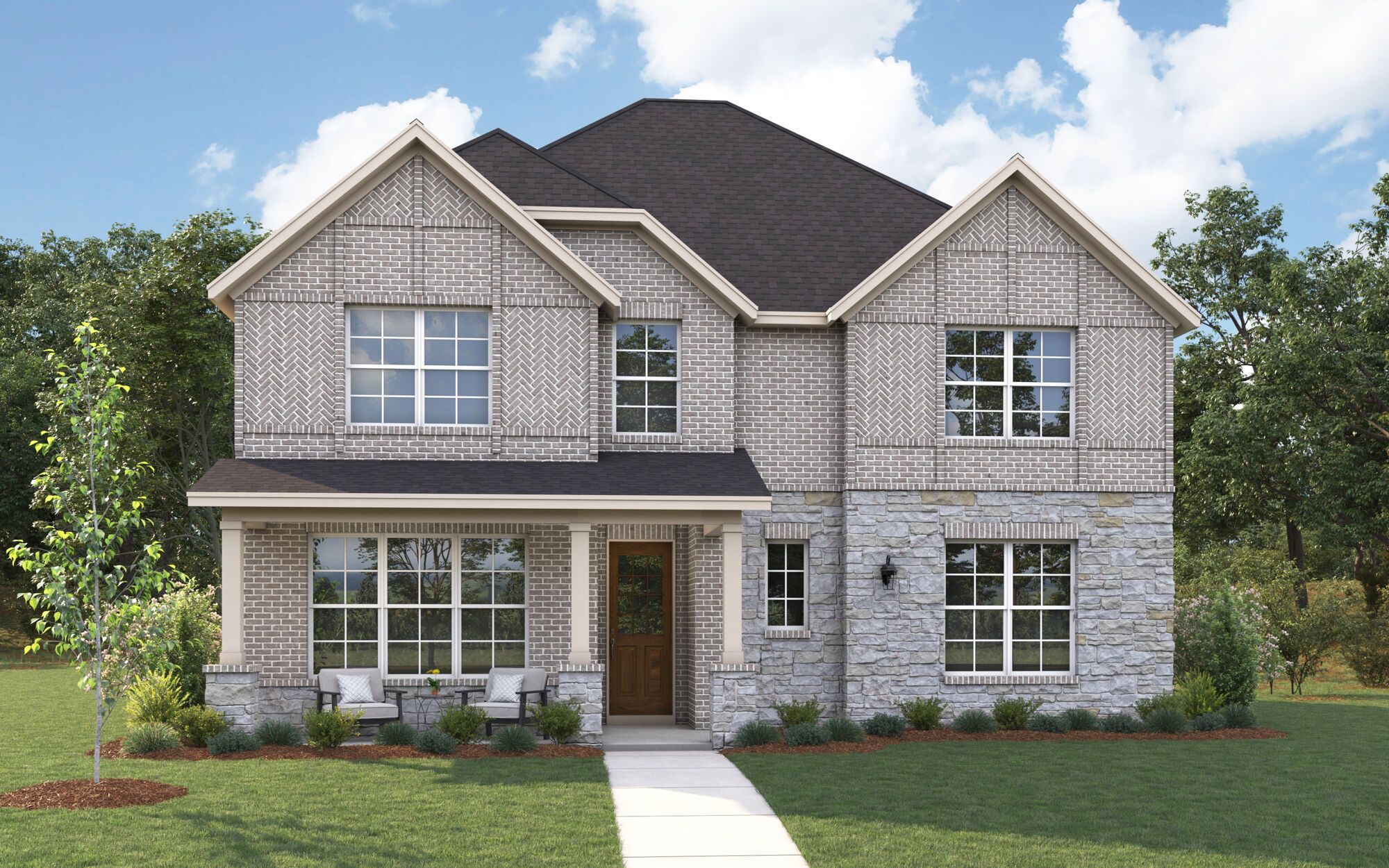 The Sweetwater - Tudor with Stone Elevation