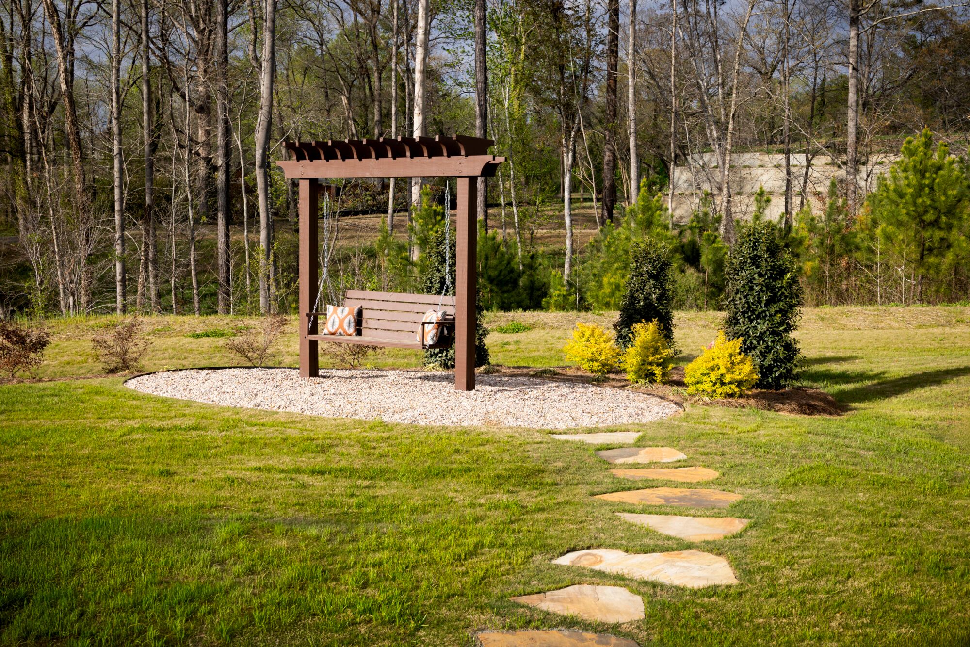 Redwood Model backyard
