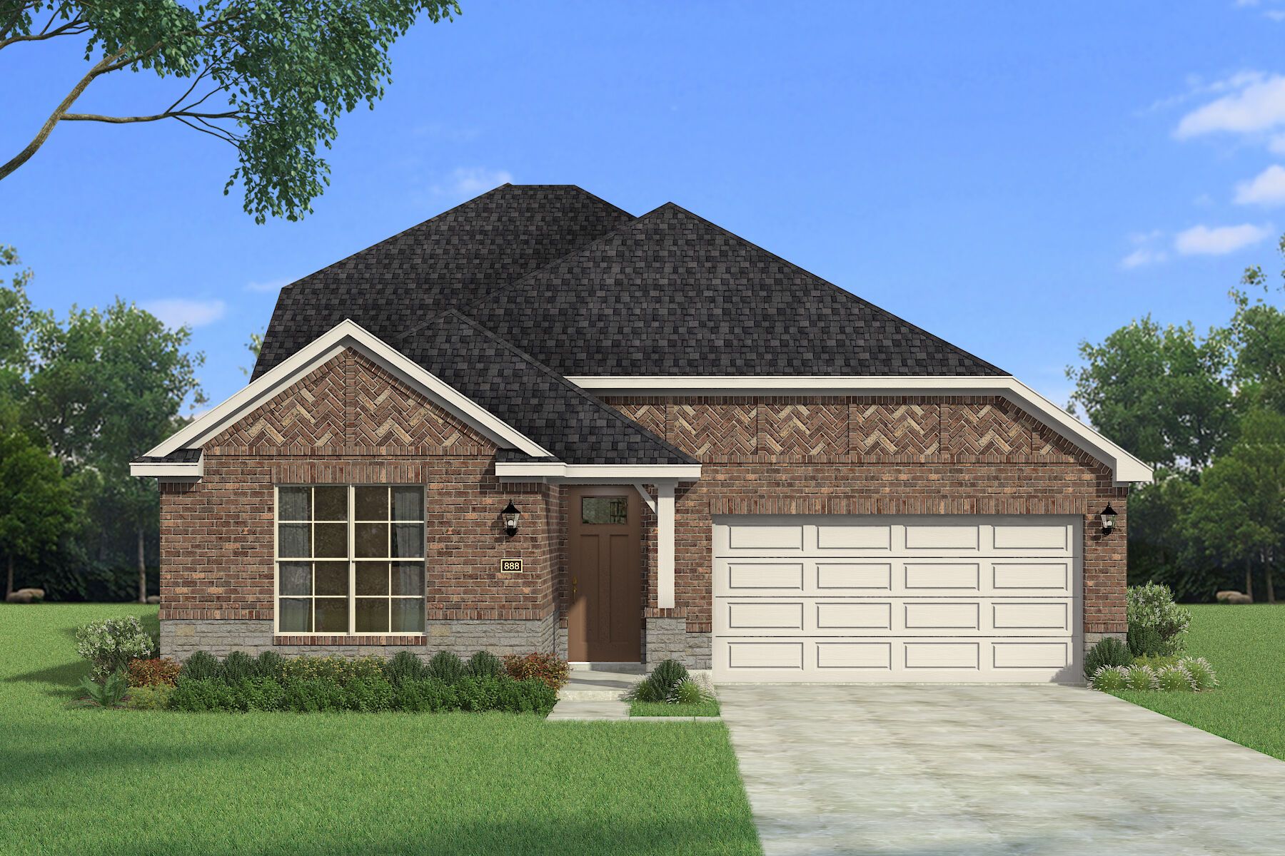 The Amelia - Hill Country 2 with Stone Elevation