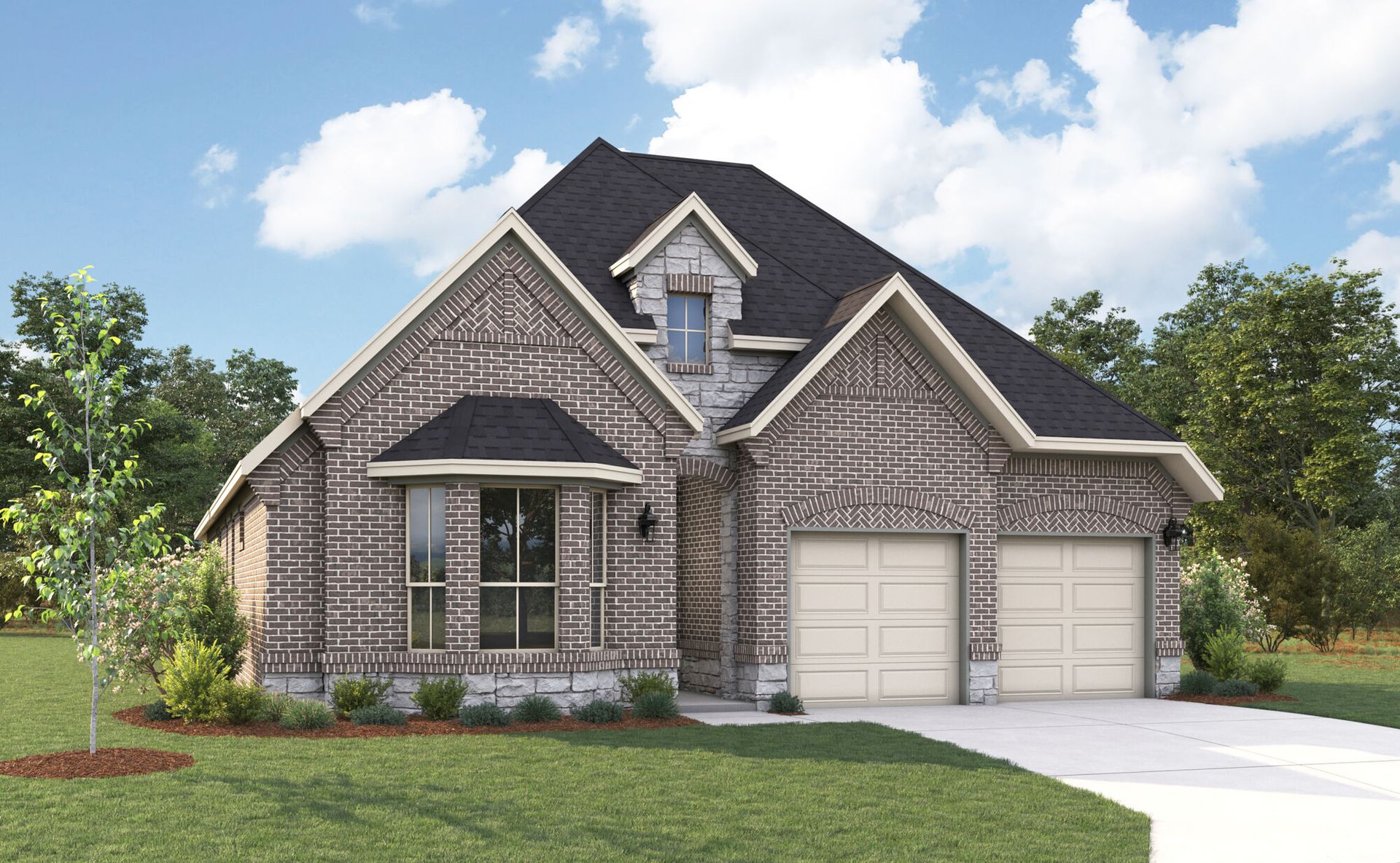 The Bianca - Old World with Stone Elevation