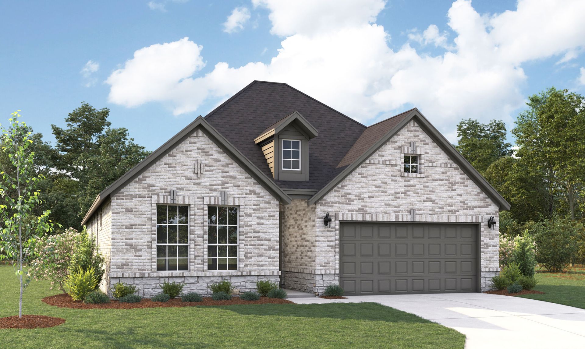 The Bianca - Traditional 2 with Stone Elevation