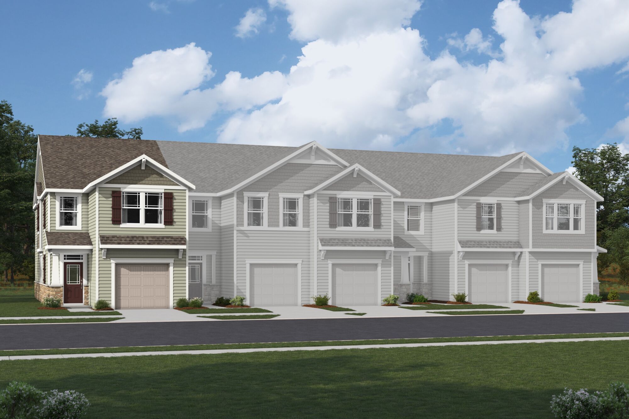 Amira End Craftsman III Elevation rendering