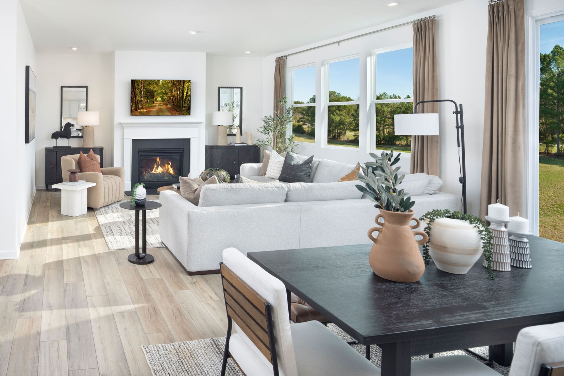 Sequoia model dining area and great room.