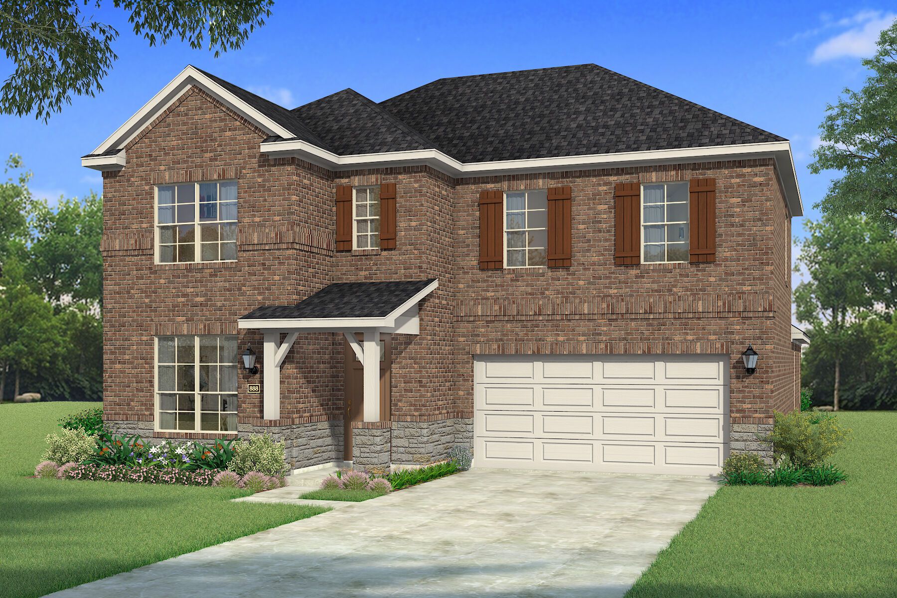 The Isabela - Hill Country 2 with Stone Elevation