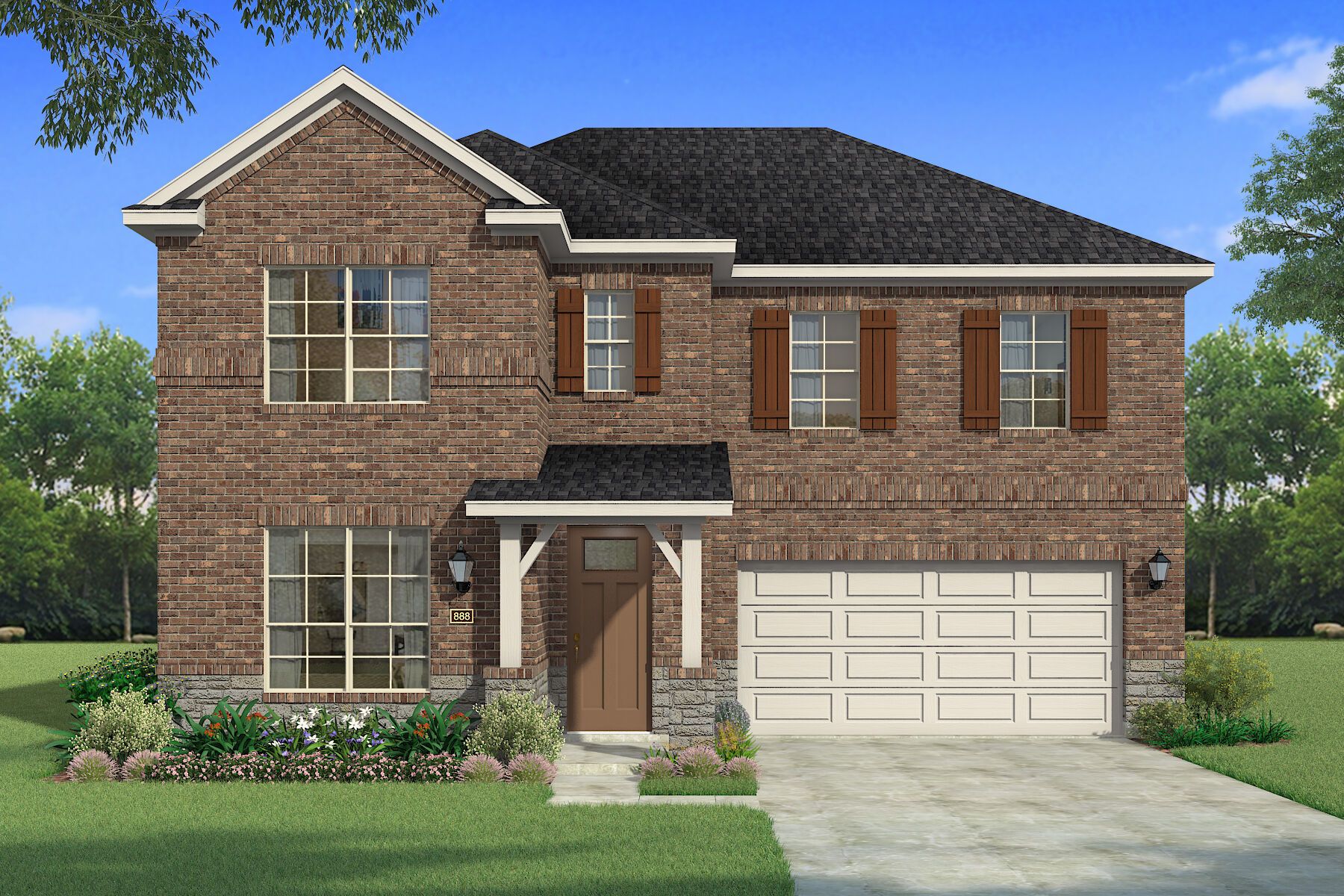 The Isabela - Hill Country 2 with Stone Elevation
