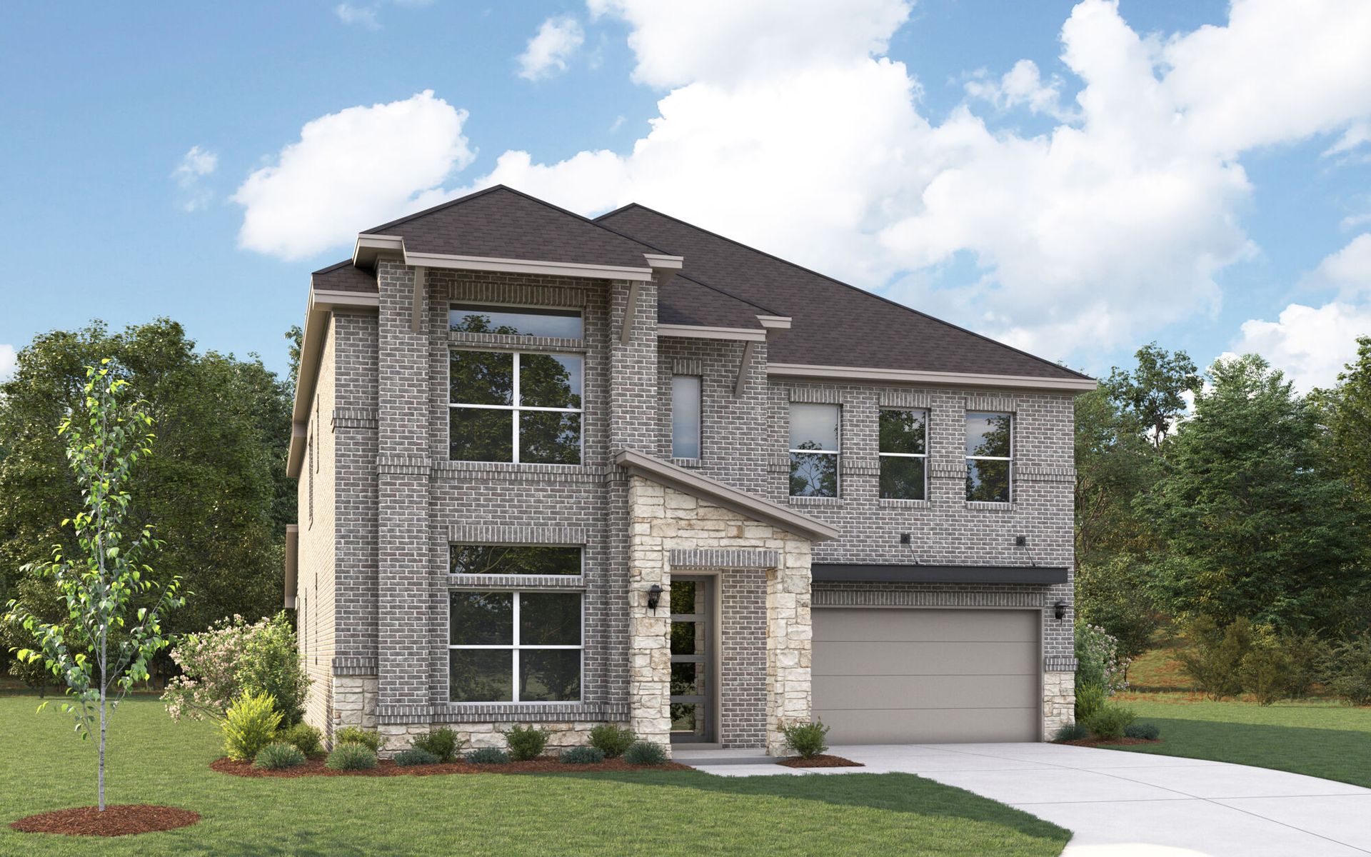 The Julieta II - Modern with Stone Elevation
