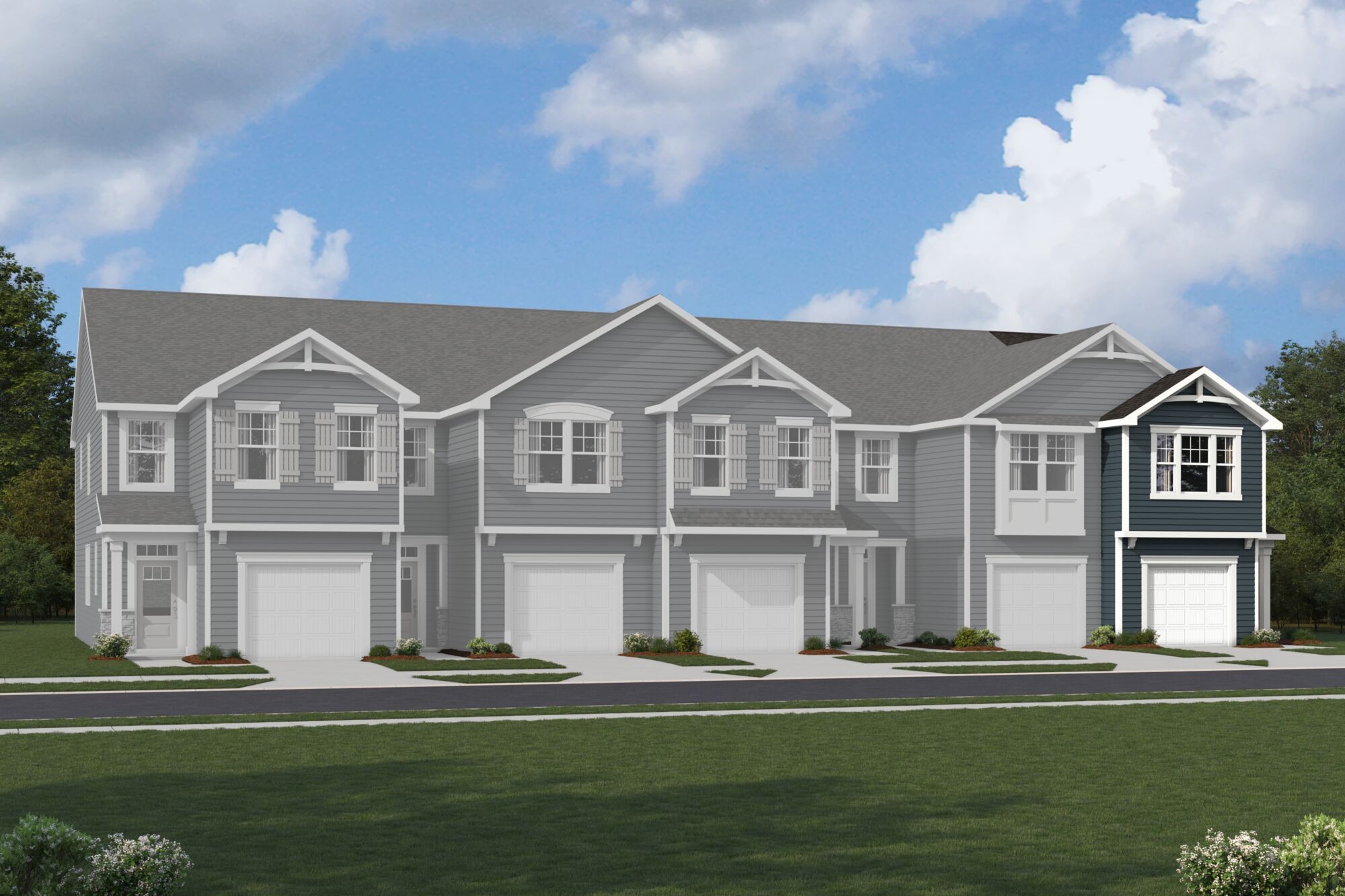 Amira End French Country II Elevation rendering