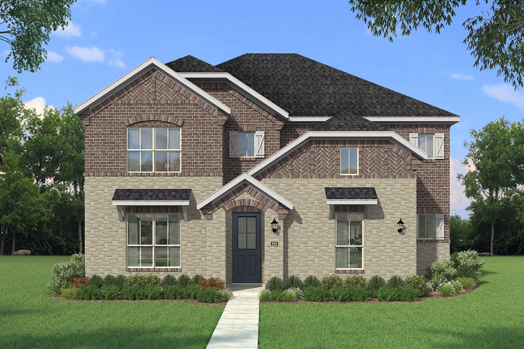 The Hampshire III - Old World Elevation