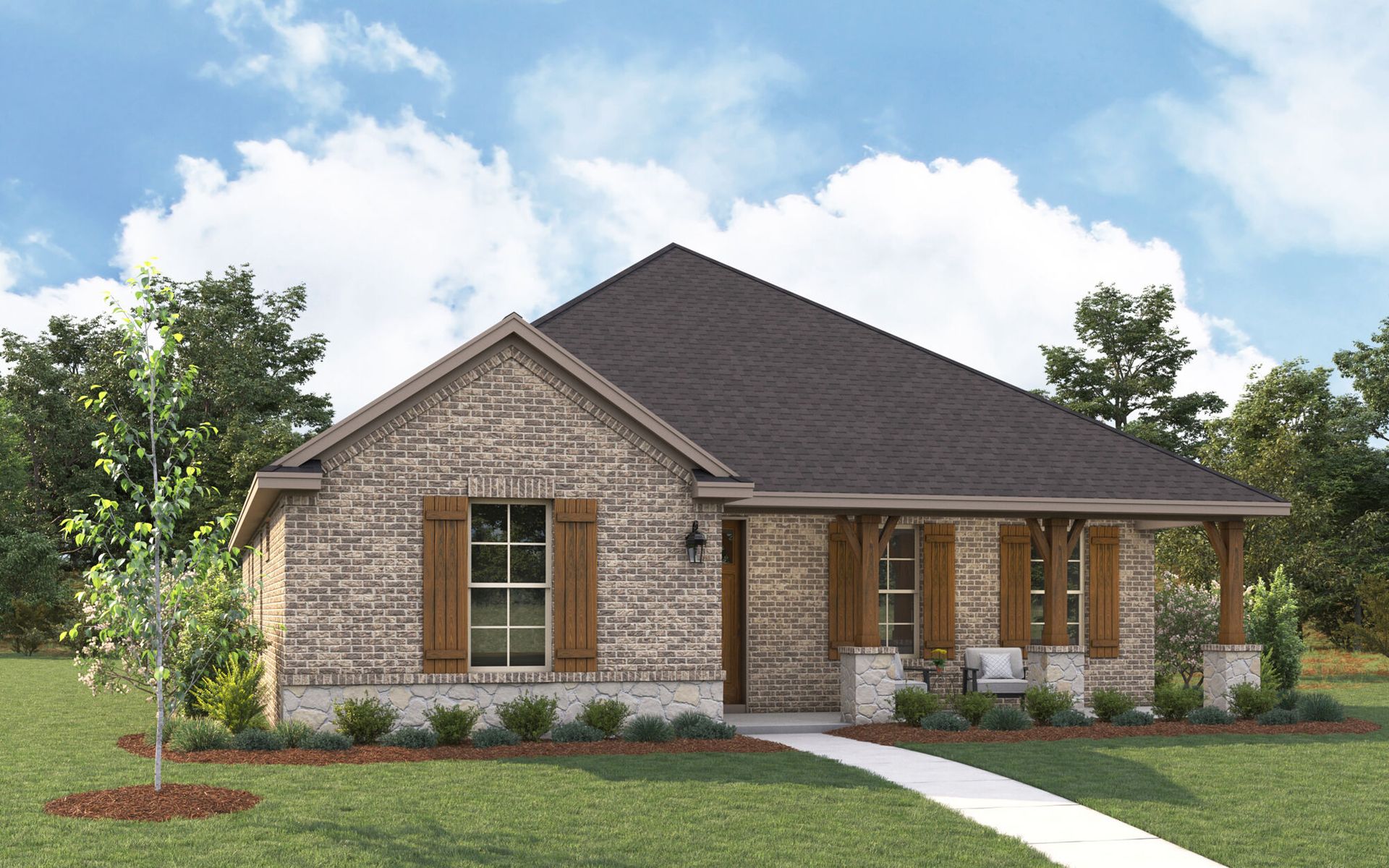 The Buchanan - Hill Country with Stone Elevation