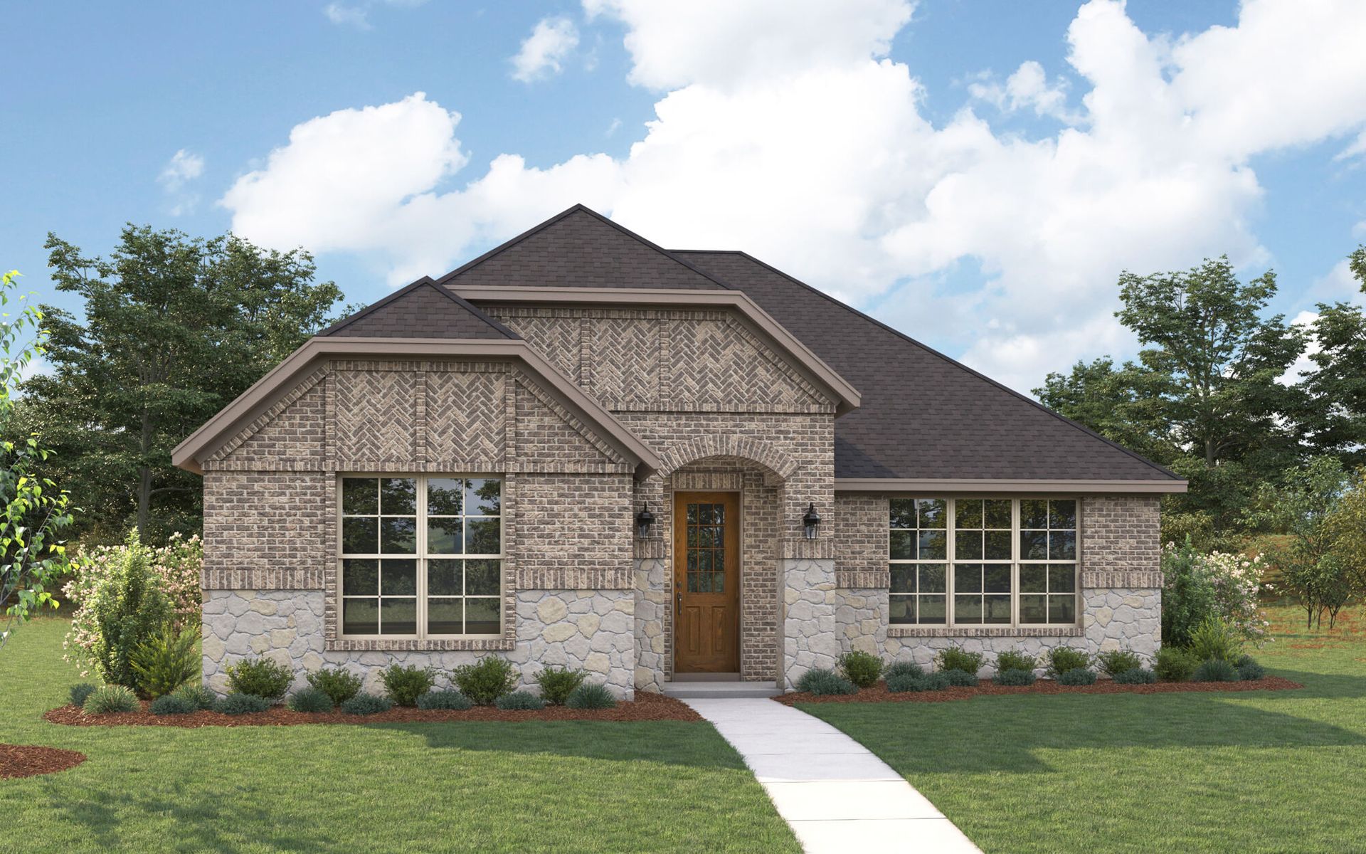 The Buchanan - Tudor with Stone Elevation