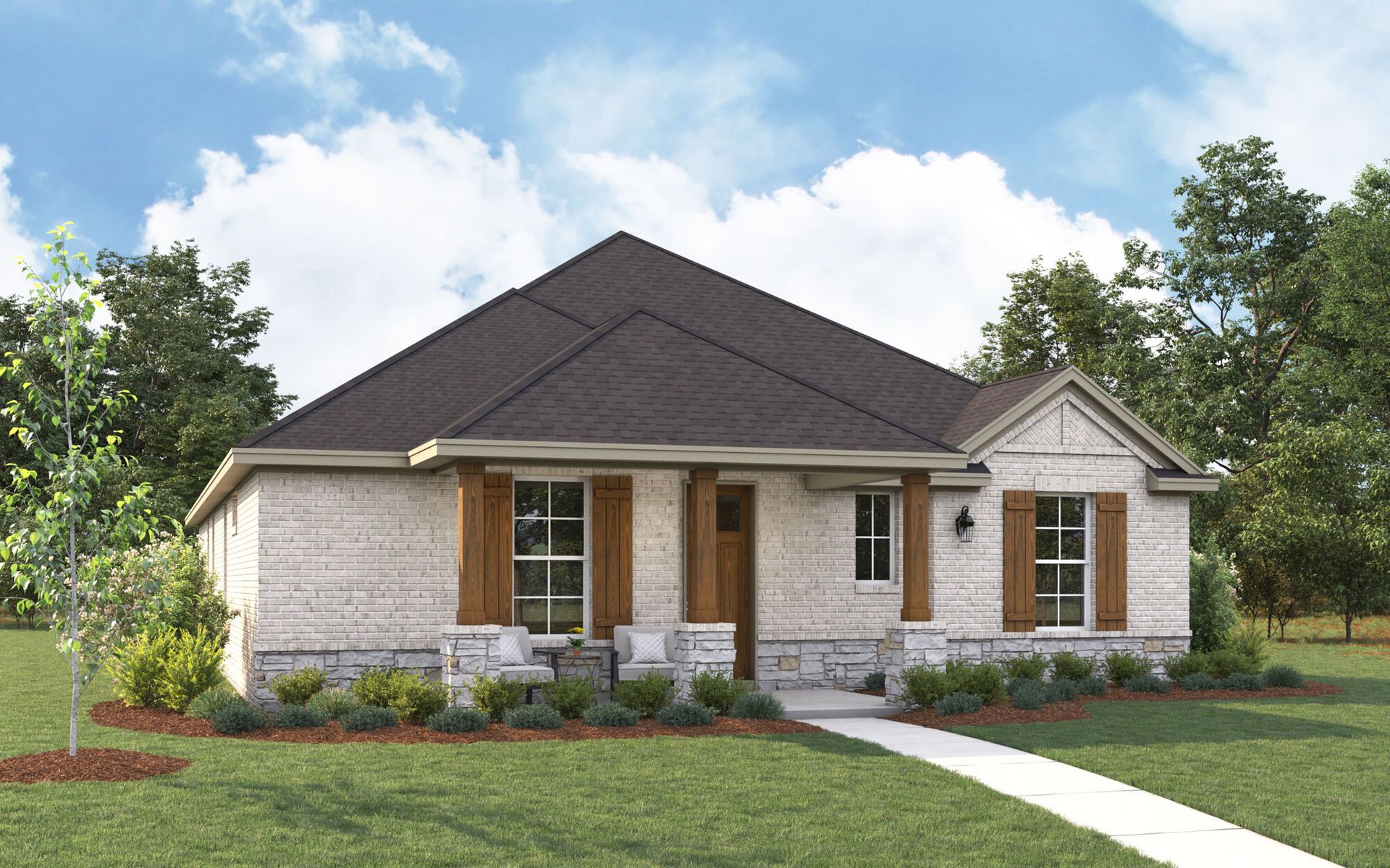 The Conroe - Hill Country with Stone Elevation