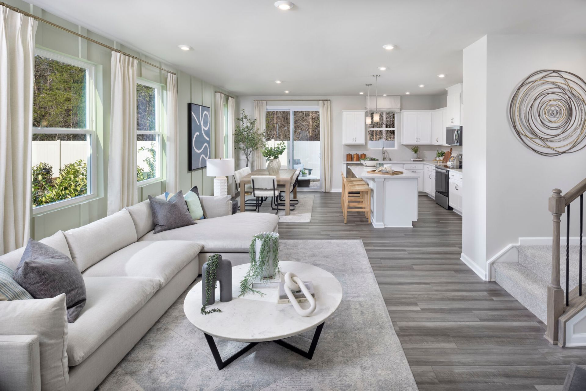 Briana Model Gathering Room and Kitchen