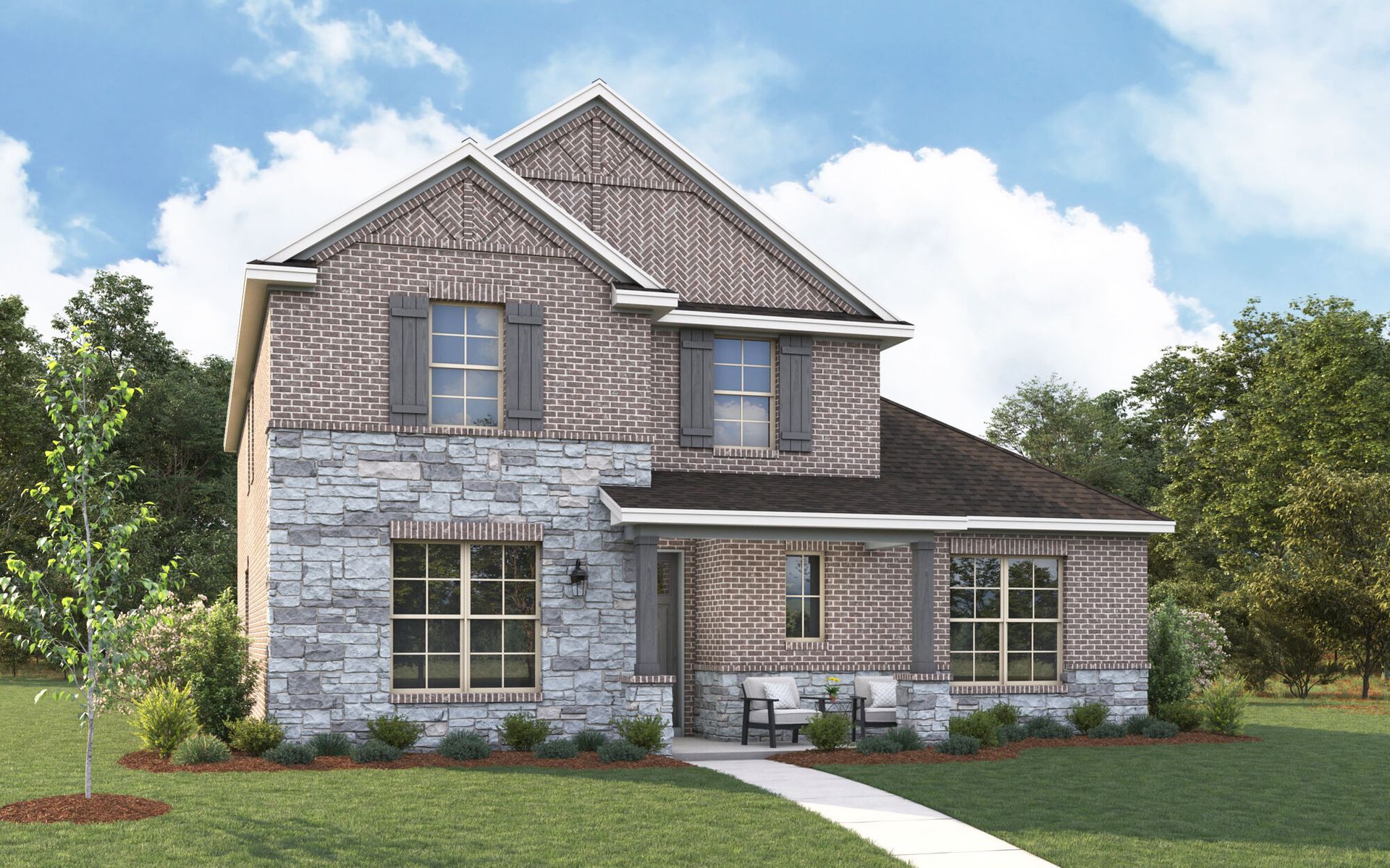 The Lavon - Hill Country with Stone Elevation