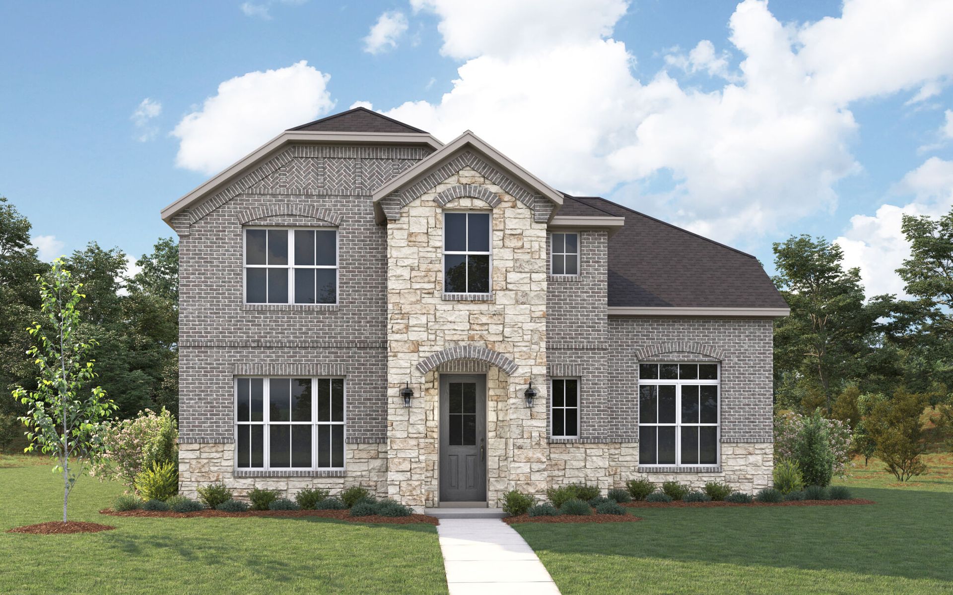 The Livingston - Old World with Stone Elevation