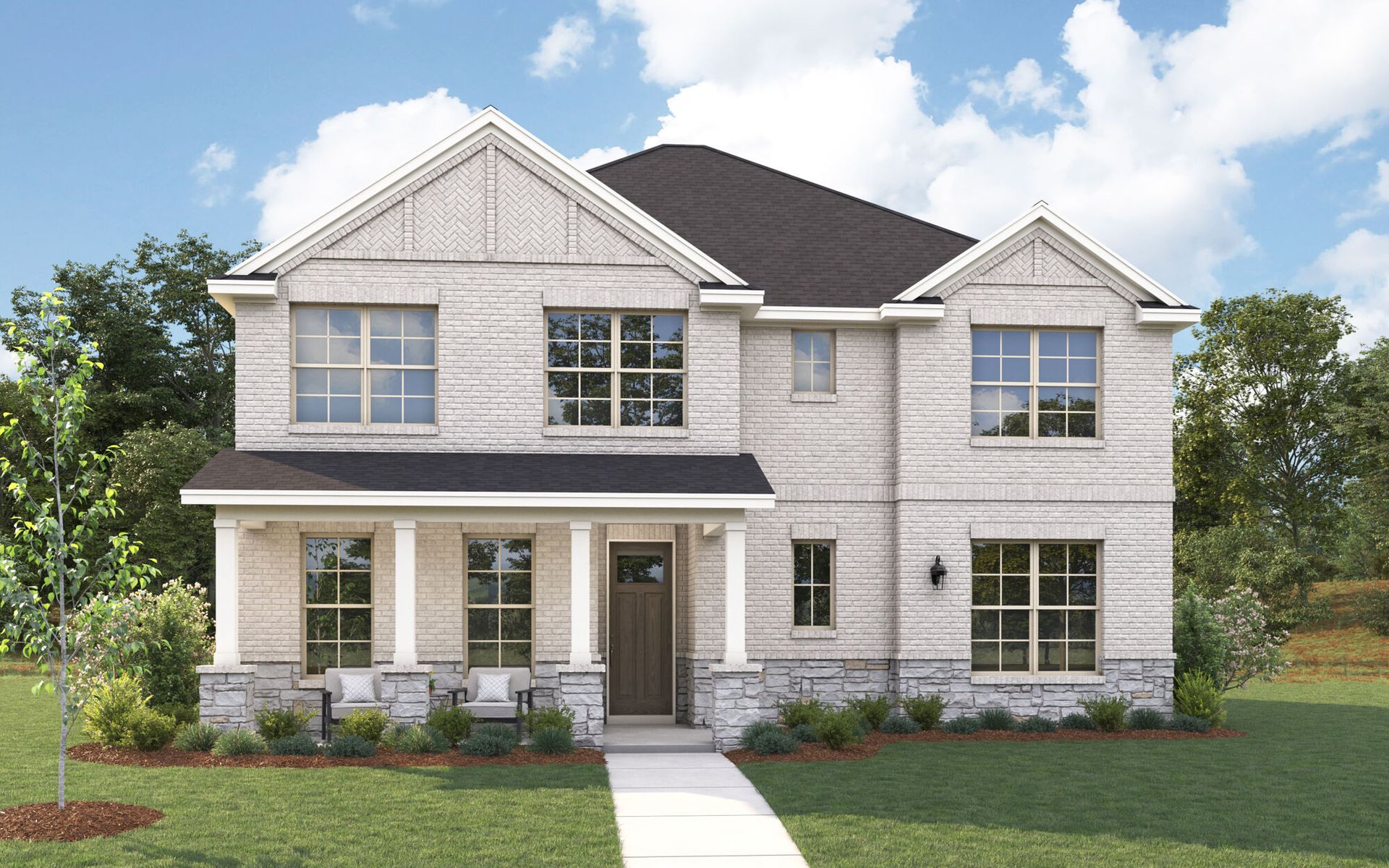 The Sweetwater - Hill Country with Stone Elevation