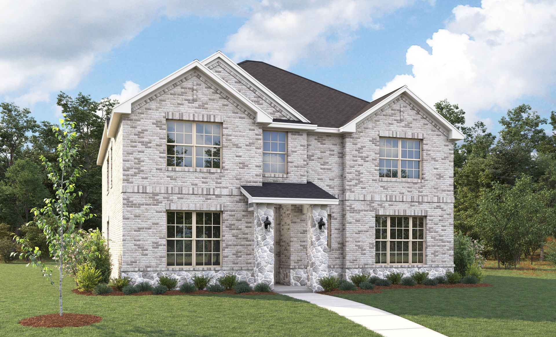 The Sweetwater - Traditional with Stone Elevation