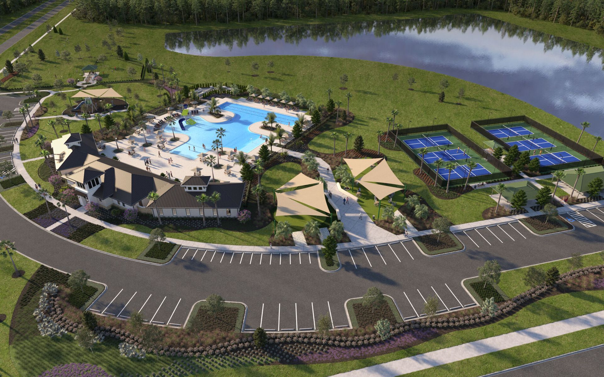 Resort-inspired community amenities