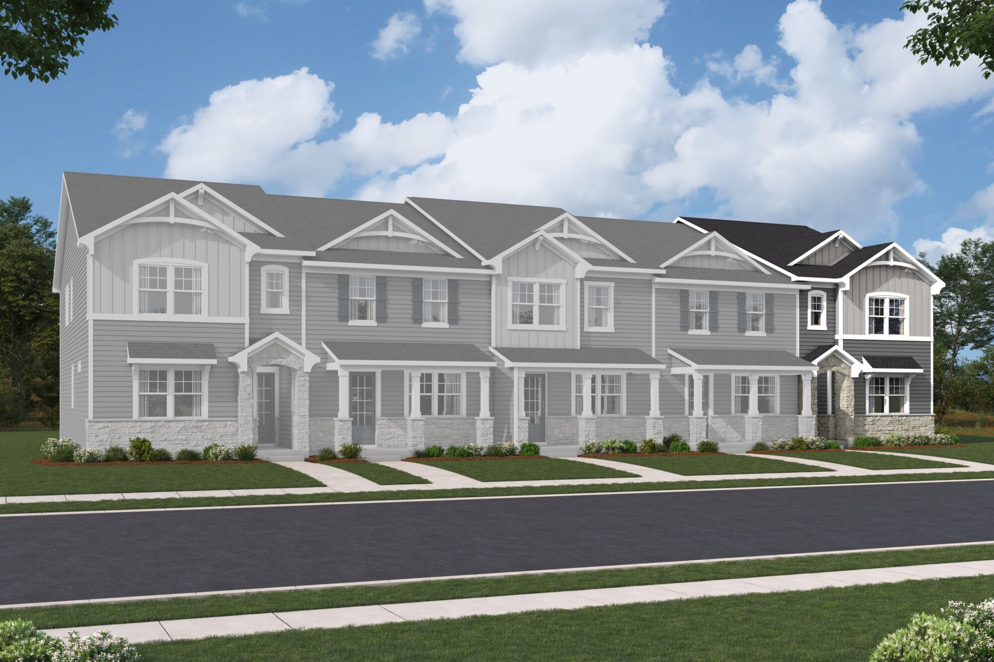 Grifton French Country Elevation rendering